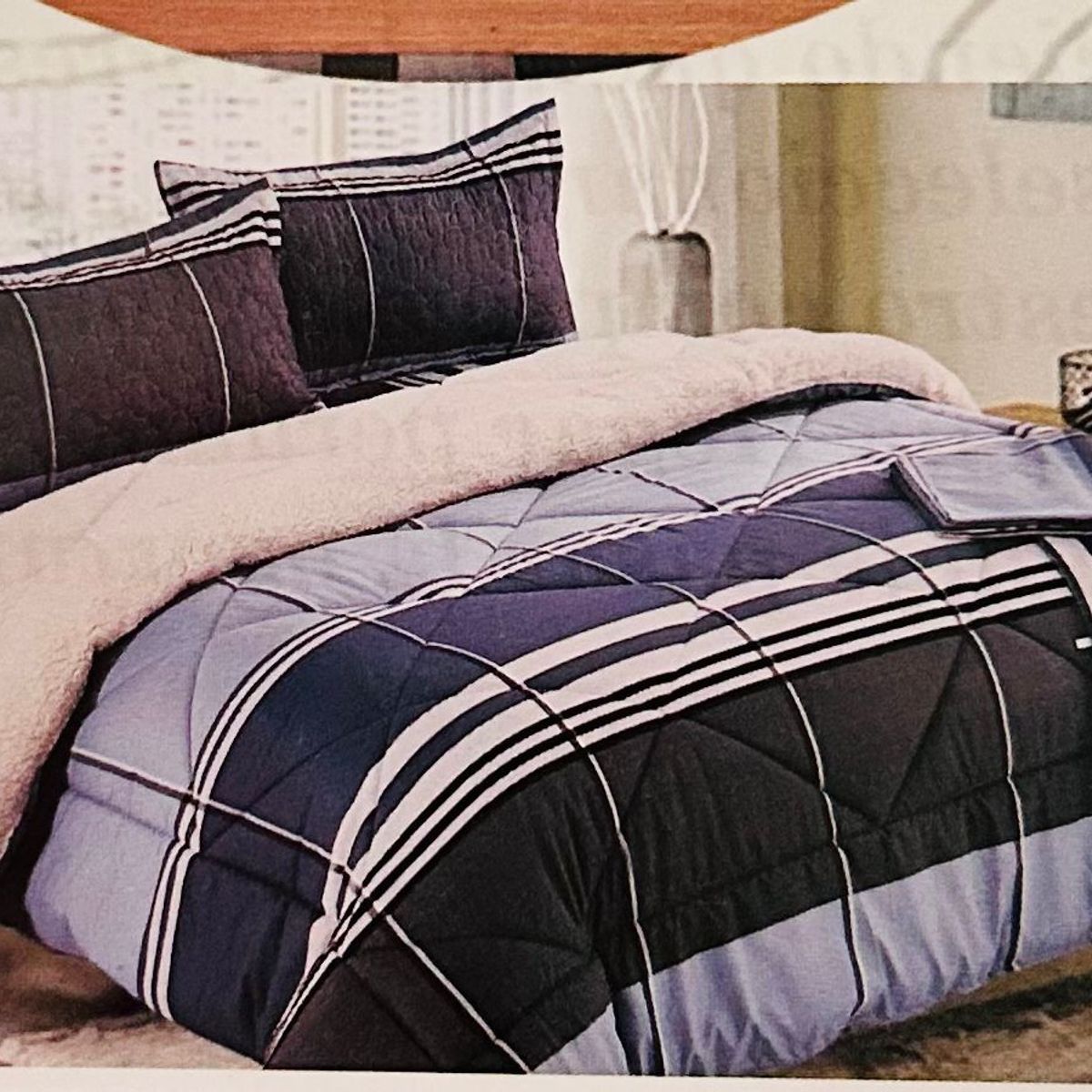 MINGDA - Set de Edredon 2 Pz c/ Carnero + Set Sabanas + Fundas 5 Piezas PREMIUN