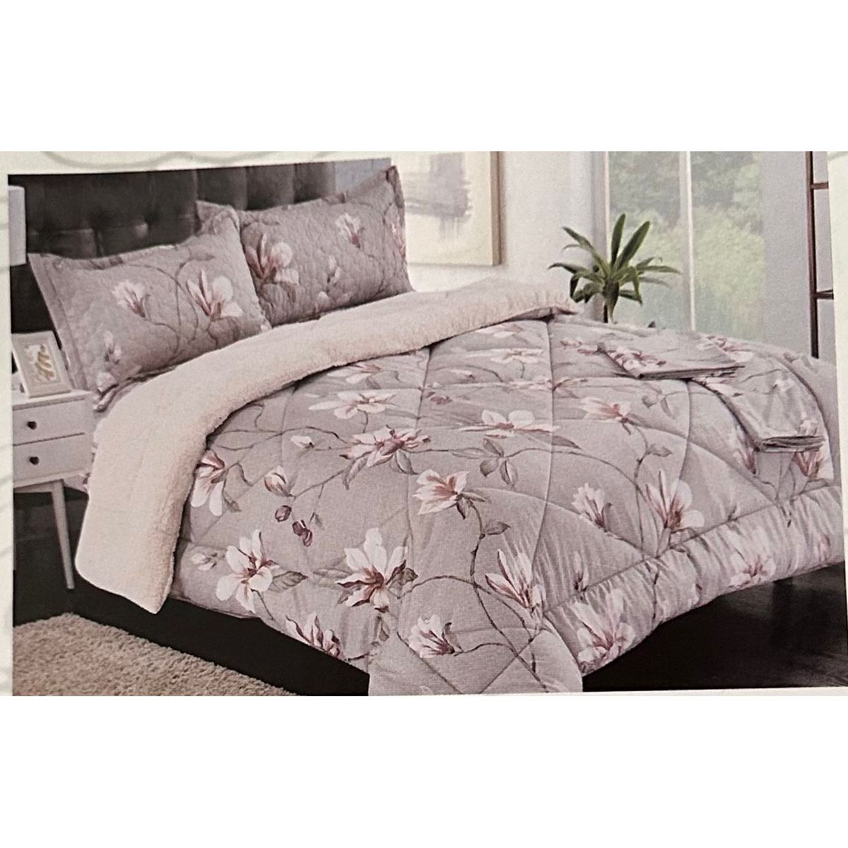 MINGDA - Set de Edredon 2 Pz c/ Carnero + Set Sabanas + Fundas 5 Piezas PREMIUN