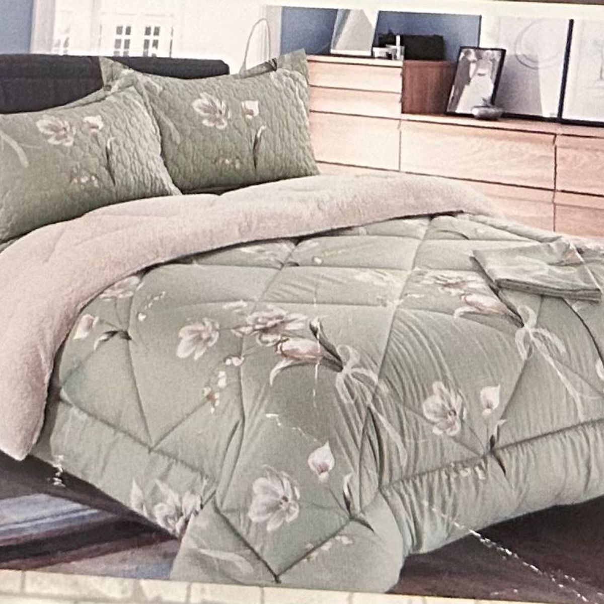 MINGDA - Set de Edredon 2 Pz c/ Carnero + Set Sabanas + Fundas 5 Piezas PREMIUN