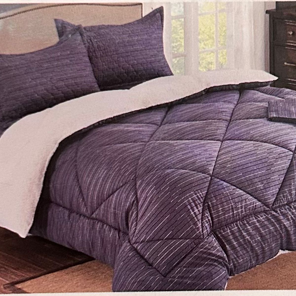 MINGDA - Set de Edredon 2 Pz c/ Carnero + Set Sabanas + Fundas 5 Piezas PREMIUN