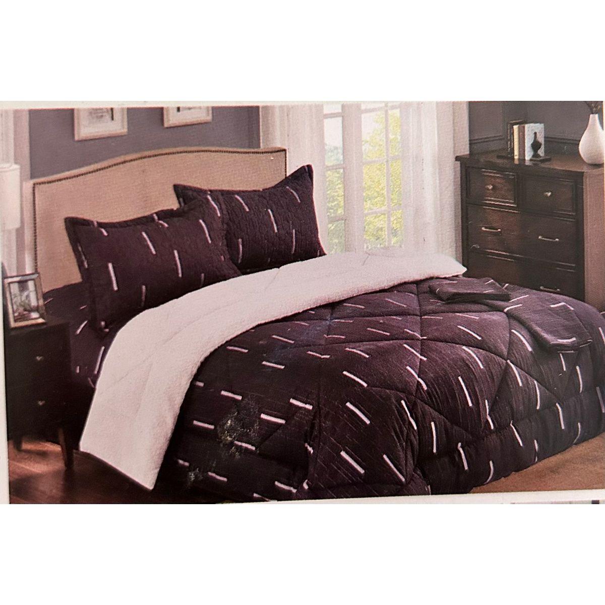 MINGDA - Set de Edredon 2 Pz c/ Carnero + Set Sabanas + Fundas 5 Piezas PREMIUN