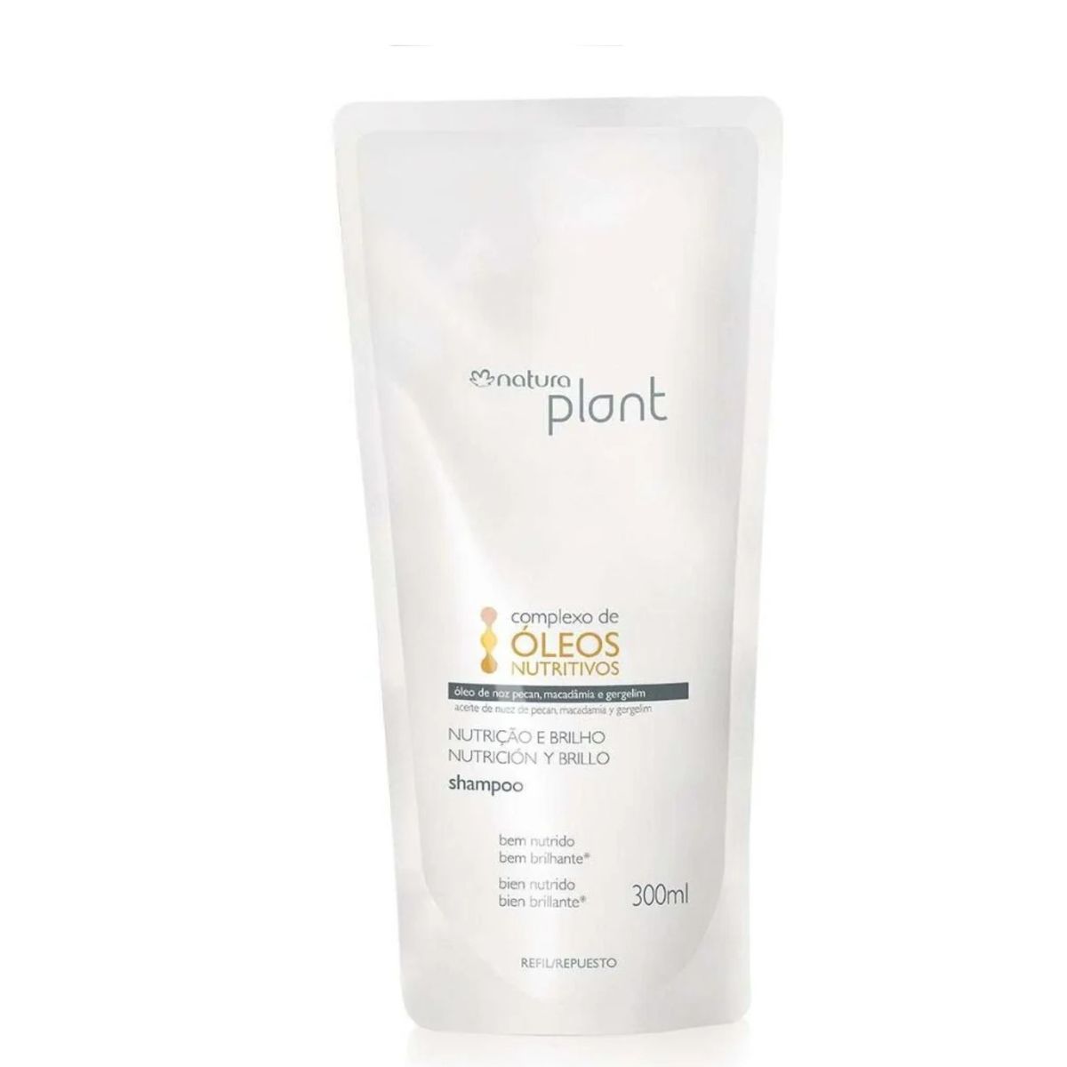 NATURA - Shampoo Repuesto Plant Nutrición y brillo Natura lumina Ekos 300 ml