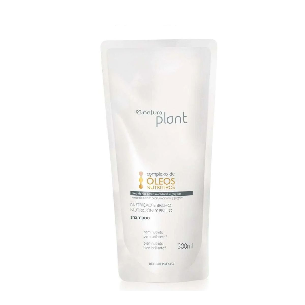 NATURA - Shampoo Repuesto Plant Nutrición y brillo Natura lumina Ekos 300 ml