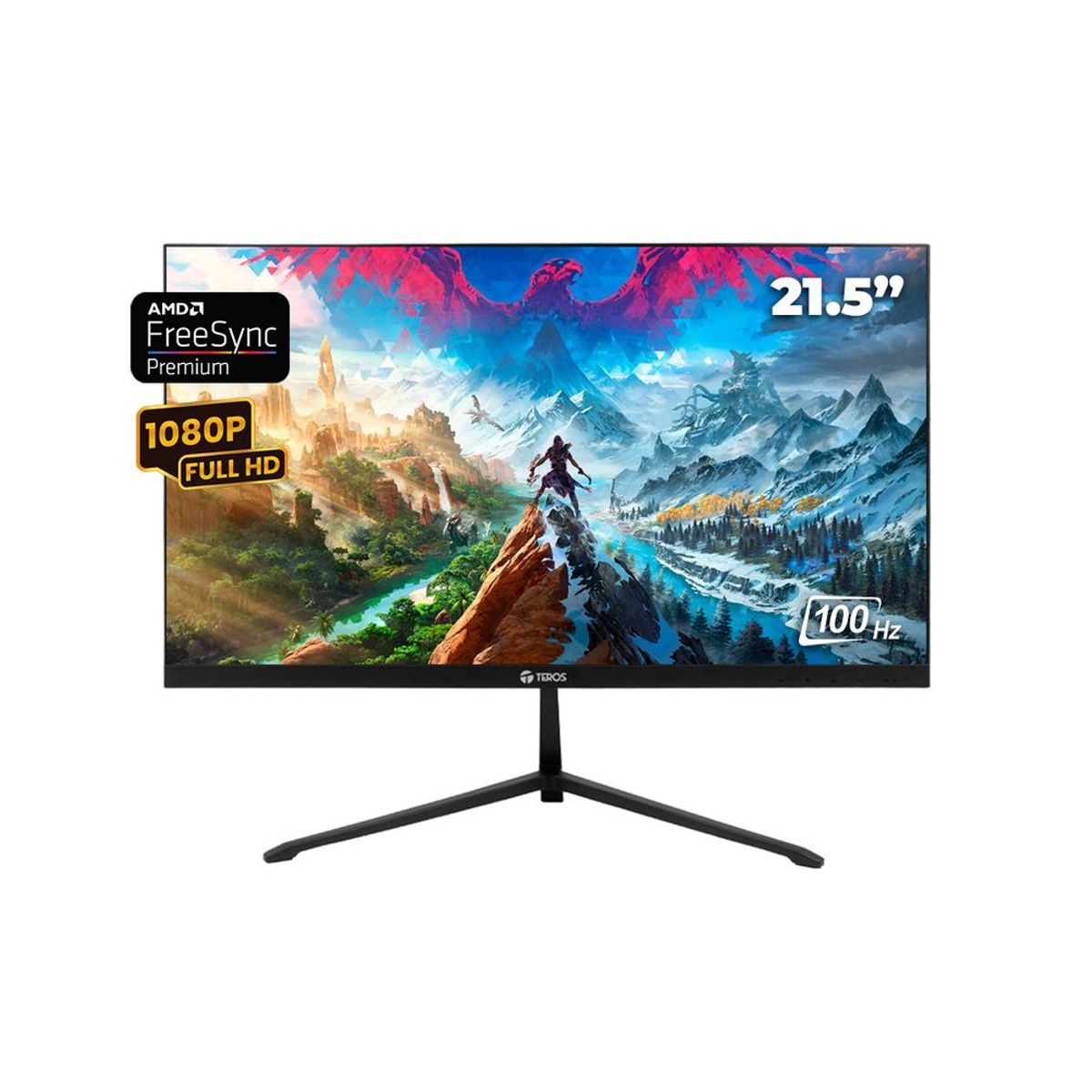 TEROS - Monitor Teros TE-2128S 21.5 100HZ 1MS IPS FULL HD HDMI VGA FREESYNC