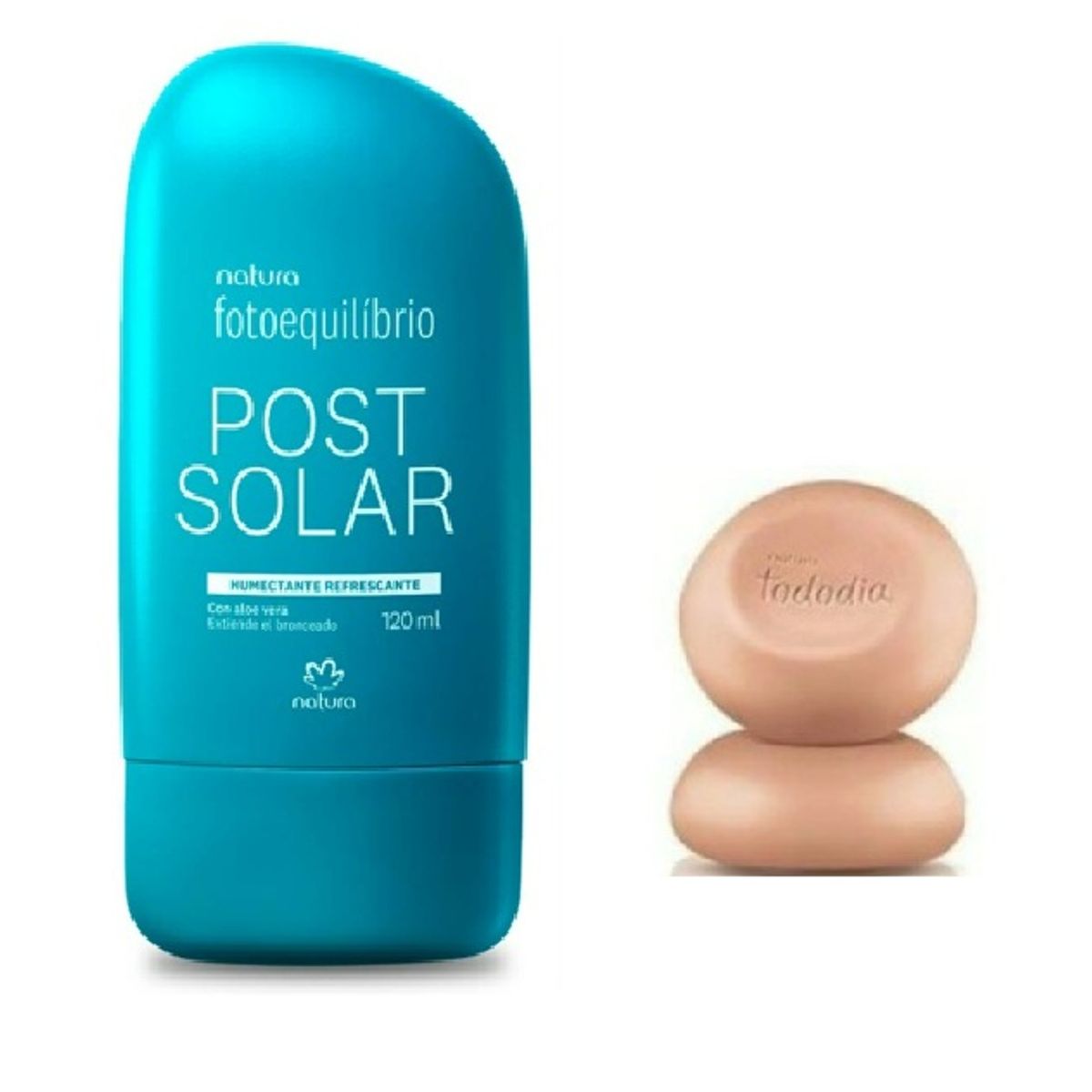 NATURA - Hidratante corporal post solar 120gl + 2 jabones Natura