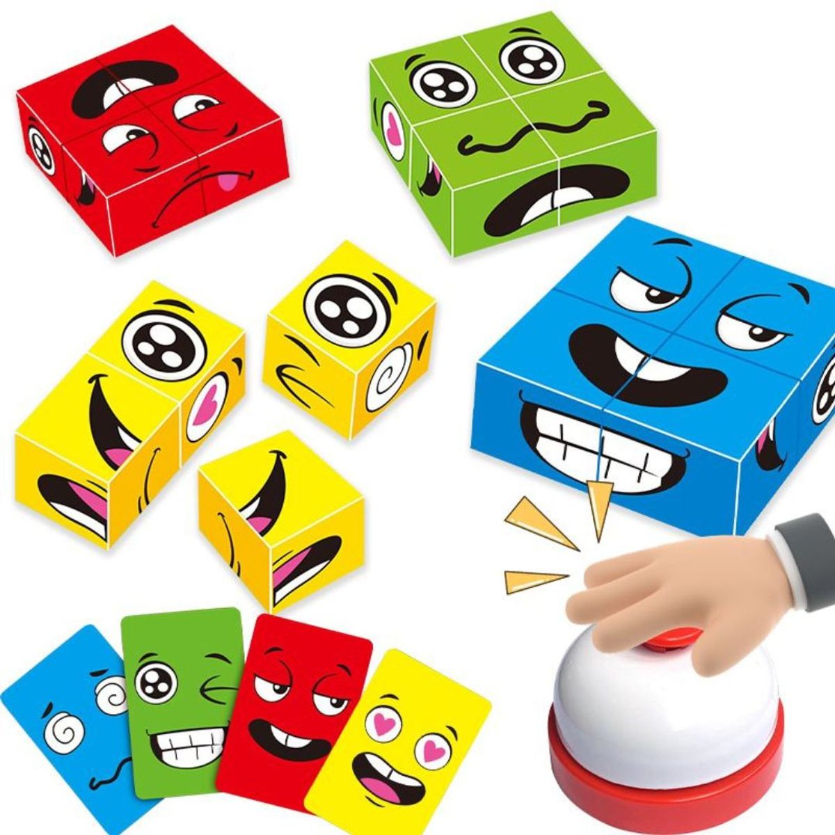 GENERICO - Juego Didáctico Puzzle Cubo de Emociones para Niños