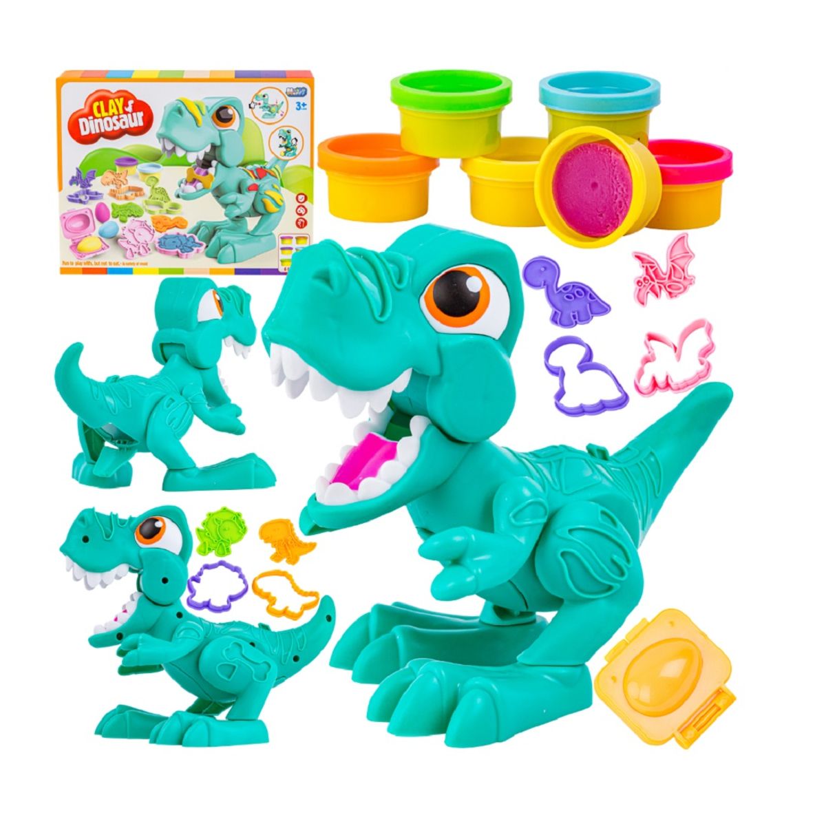 GENERICO - Set de Plastilina Dino Clay - Moldeable