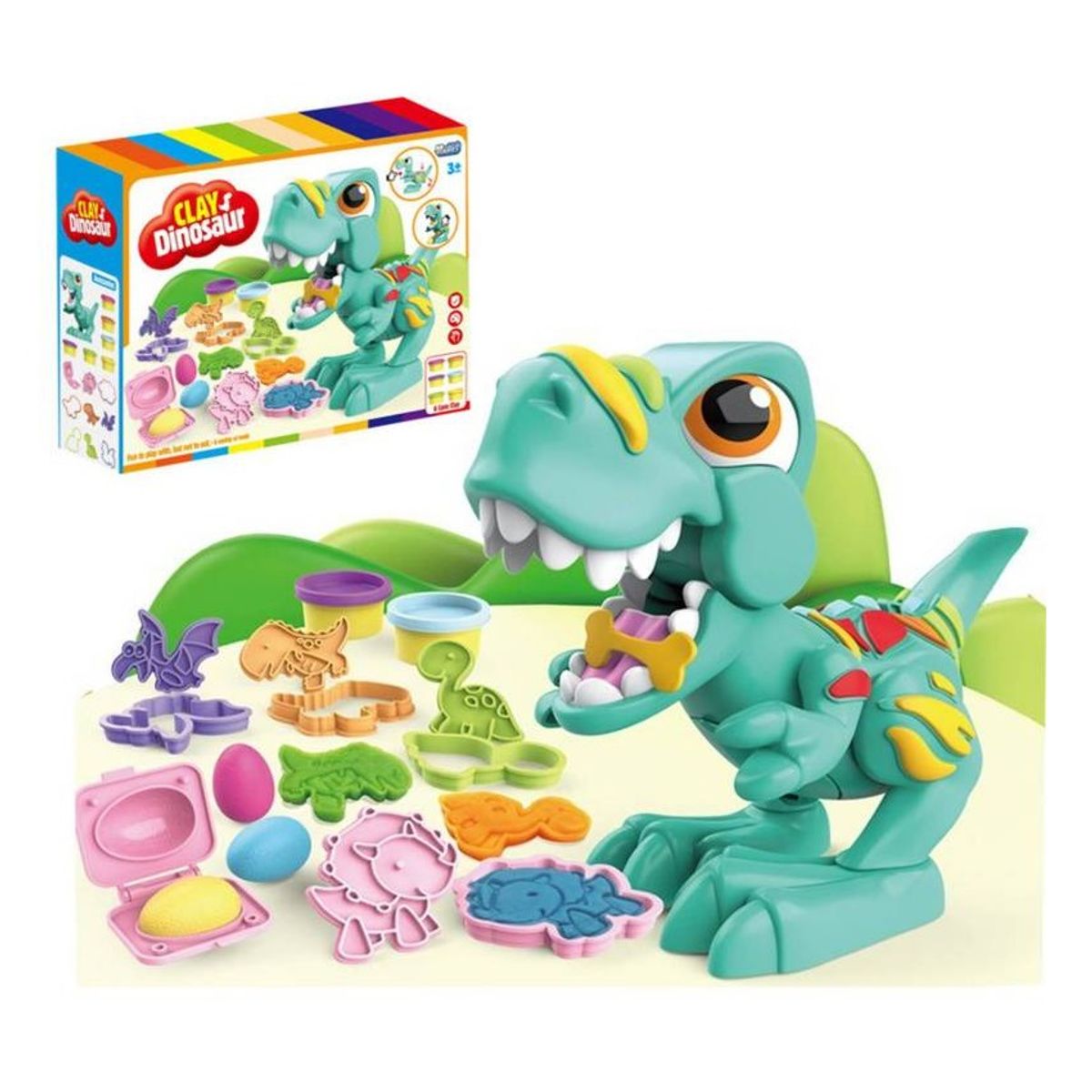 GENERICO - Set de Plastilina Dino Clay - Moldeable