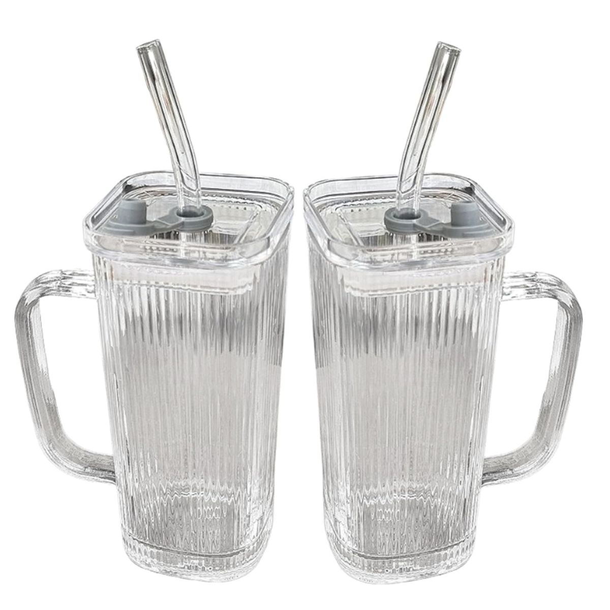 GENERICO - Taza de agua de vidrio con aislamiento SET de 2