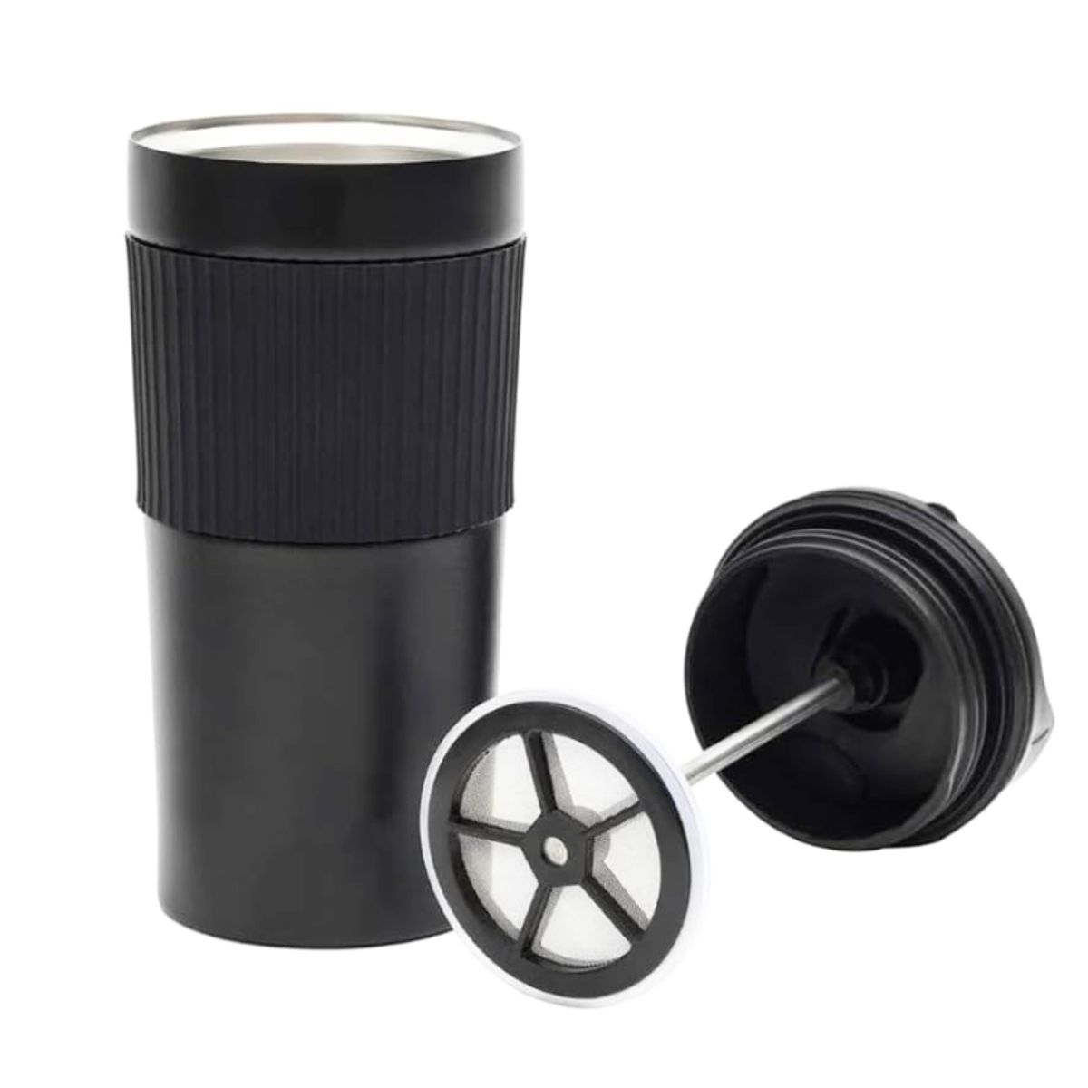 GENERICO - Cafetera de prensa francesa de acero inoxidable portátil