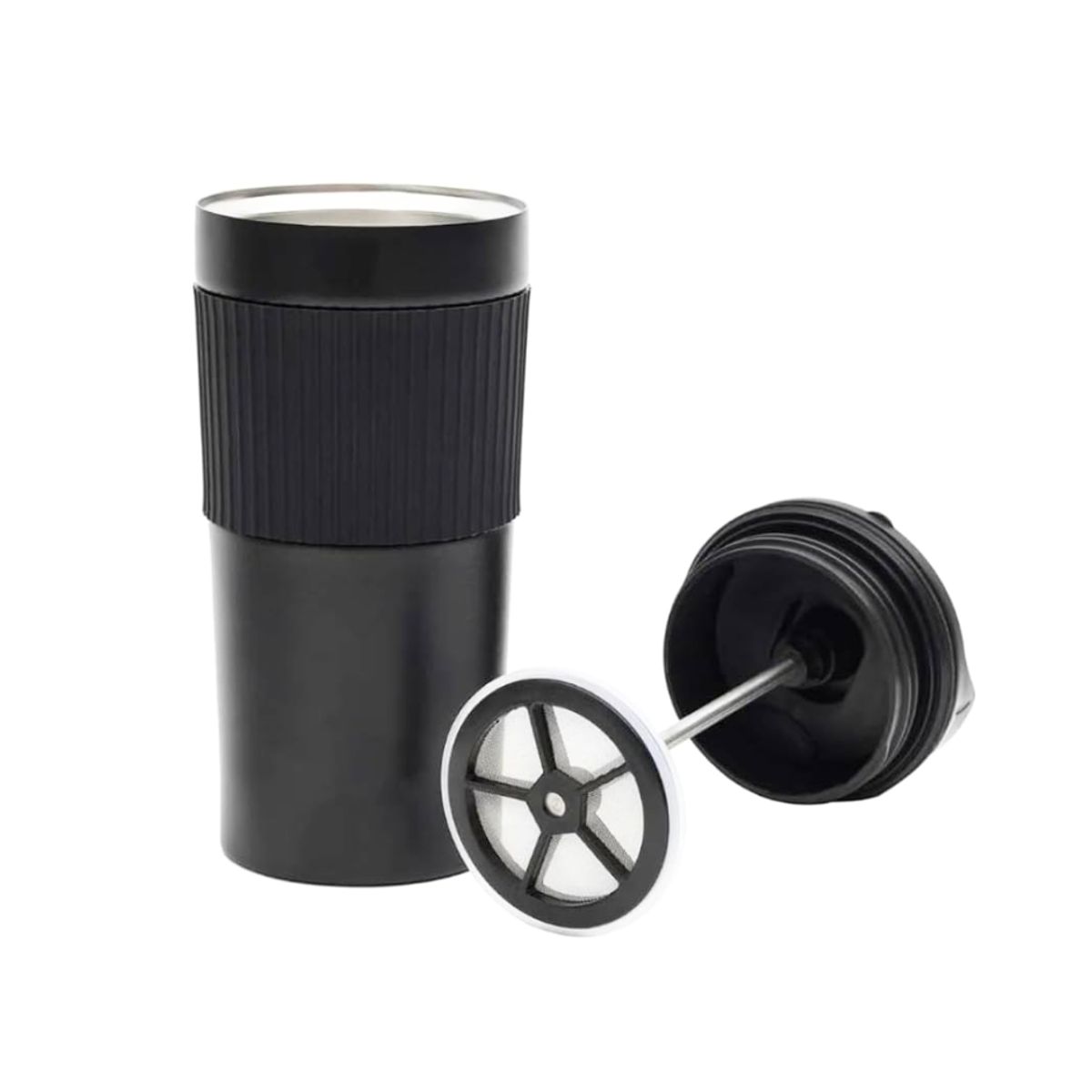 GENERICO - Cafetera de prensa francesa de acero inoxidable portátil