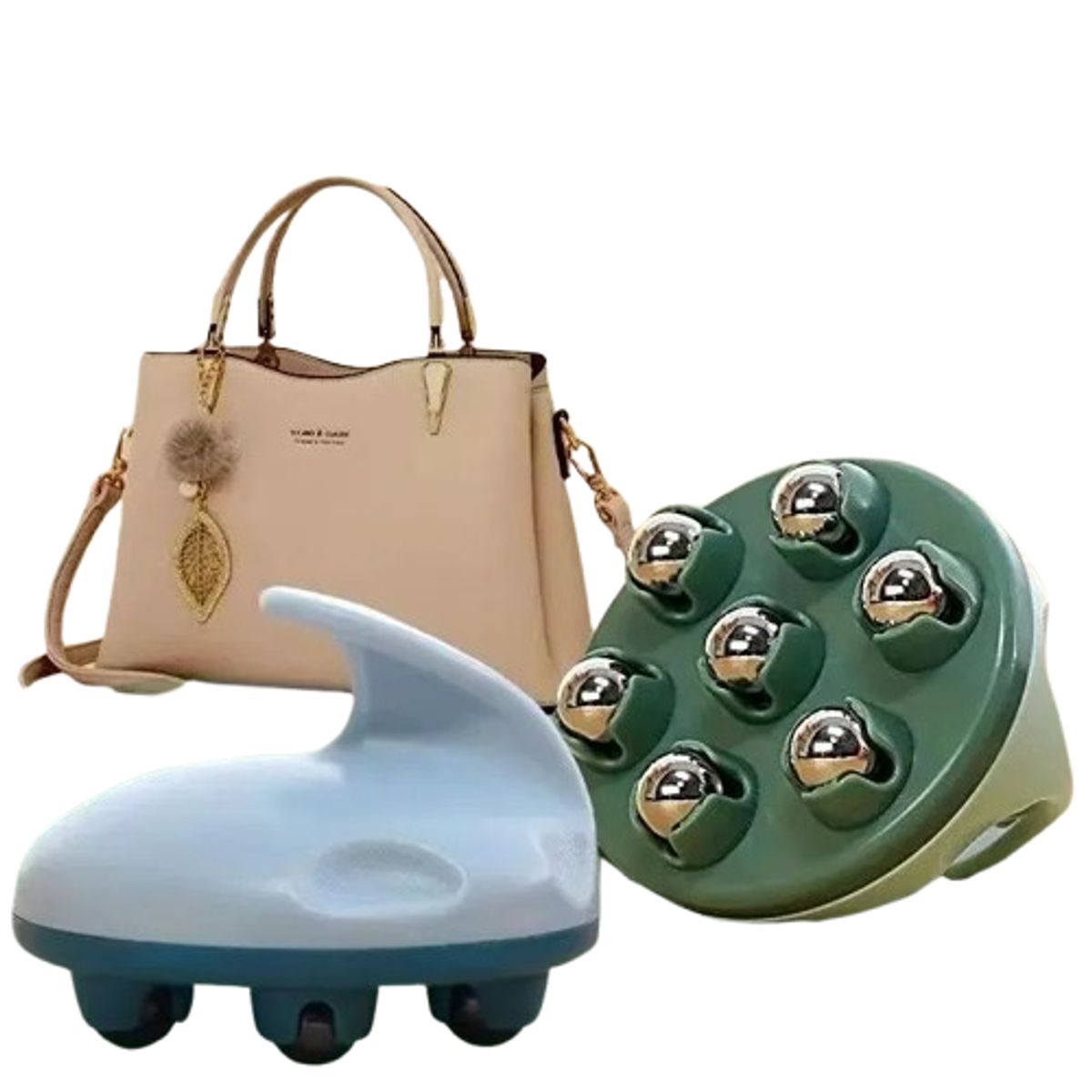 GENERICO - Masajeador manual de 7 bolitas de acero