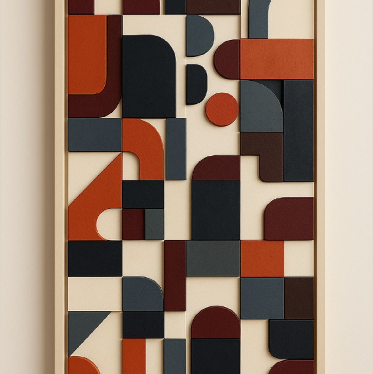 BOSQUE INVERNAL DECORACION ECO ALTERNATIVA - Cuadro geométrico en madera TRANSIT