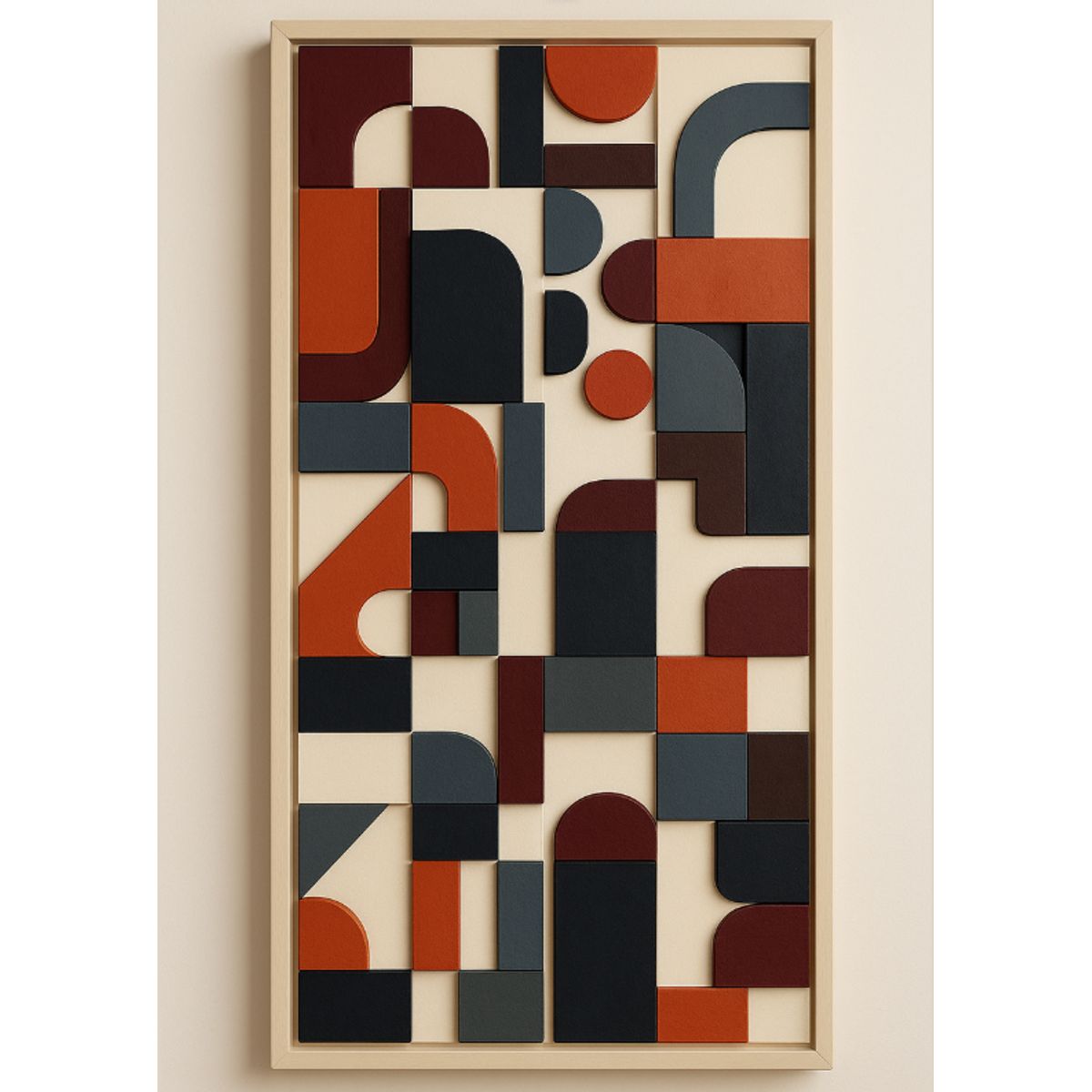 BOSQUE INVERNAL DECORACION ECO ALTERNATIVA - Cuadro geométrico en madera TRANSIT