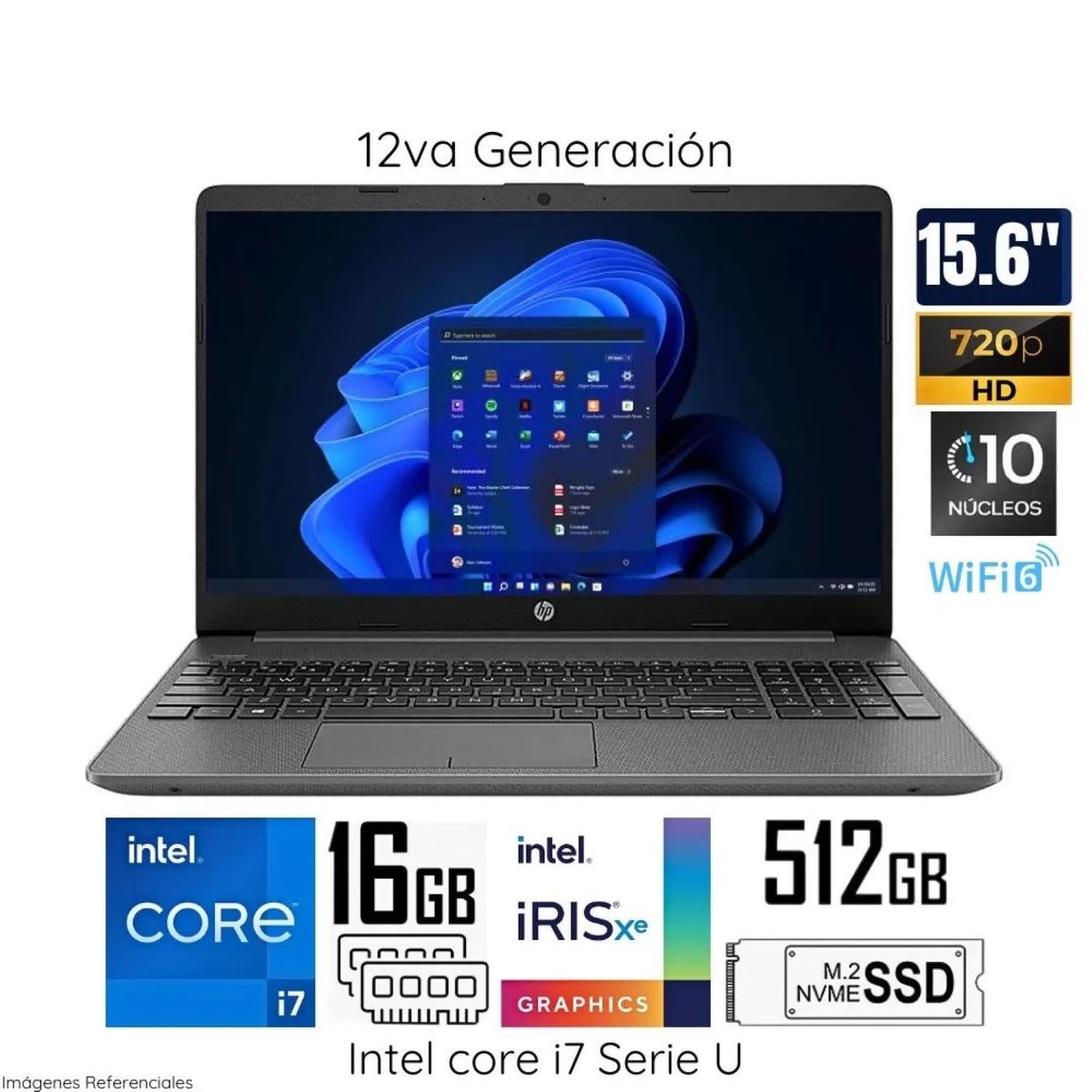 HP - Laptop Hp 250-G9 I7 1255U 16gb 512gb 15.6 HD Negro