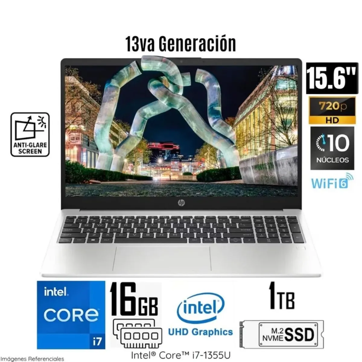 HP - Laptop Hp 250-G10 I7 1355U 16gb 1TB SSD 15.6 HD Negro