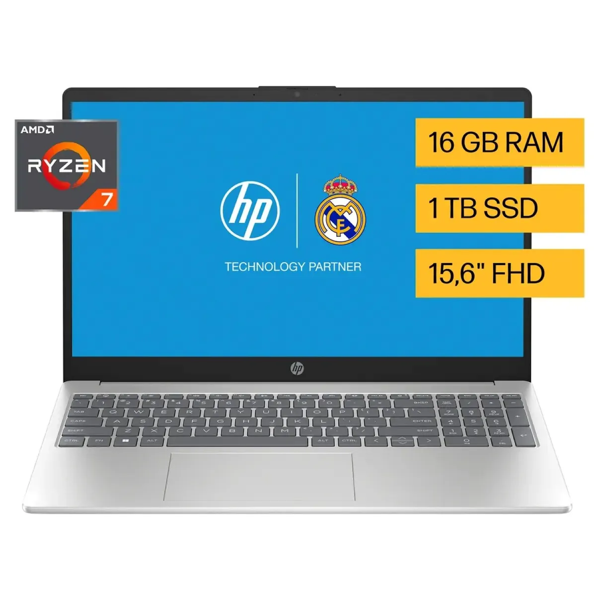 HP - Laptop Hp 15-fc0031la R7 7730U 16gb 1TB SSD 15.6 FHD Window 11 Plateado
