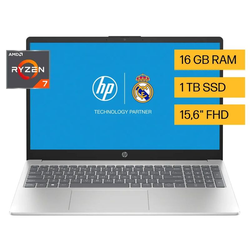HP - Laptop Hp 15-fc0031la R7 7730U 16gb 1TB SSD 15.6 FHD Window 11 Plateado