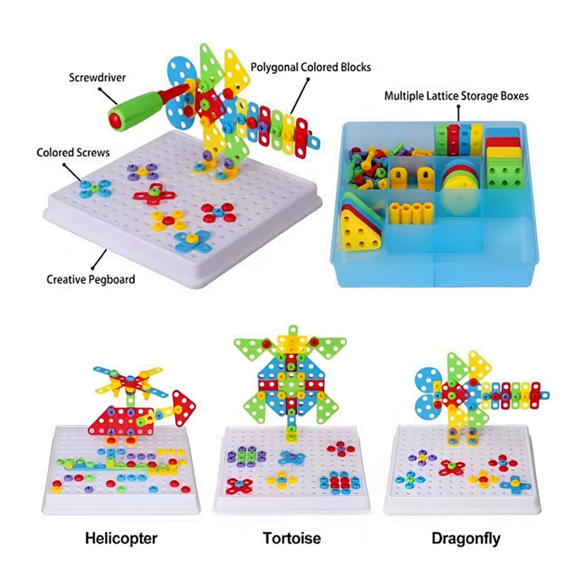 GENERICO - Mosaico Creativo 3D De 234 Piezas 4 En 1 Juego Didáctico