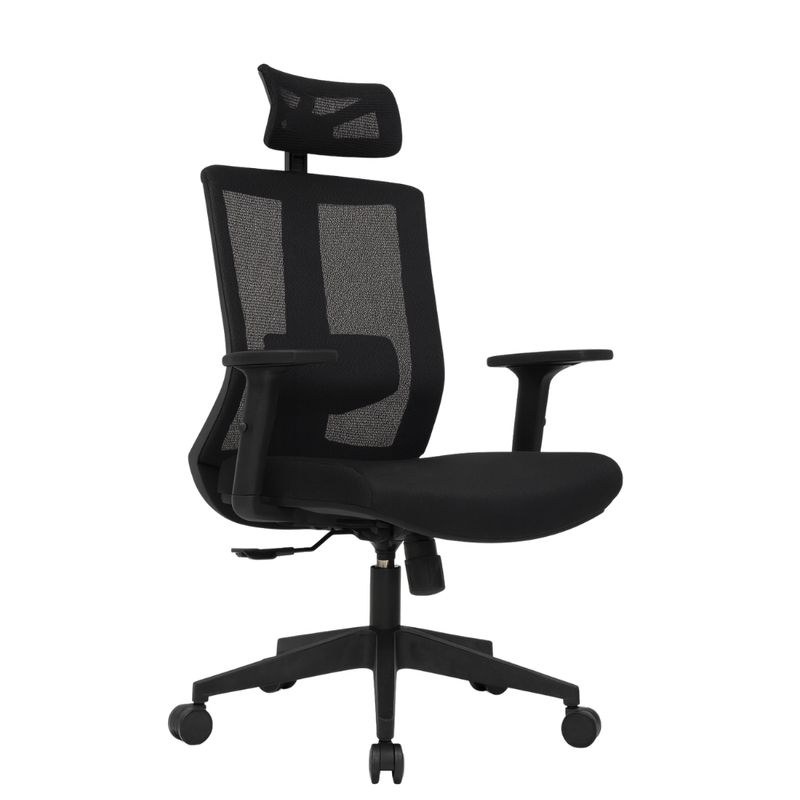 GENERICO - SILLA DE OFICINA PRESIDENCIAL ERGONÓMICA - KUM NEGRO