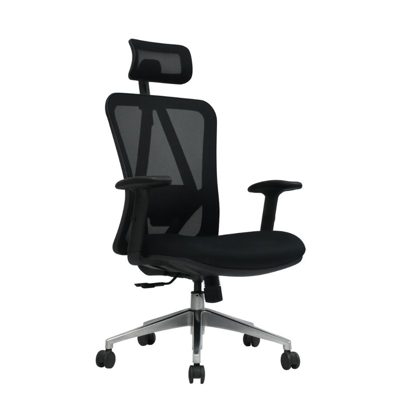 GENERICO - SILLA DE OFICINA PRESIDENCIAL ERGONÓMICA - LEVI NEGRO