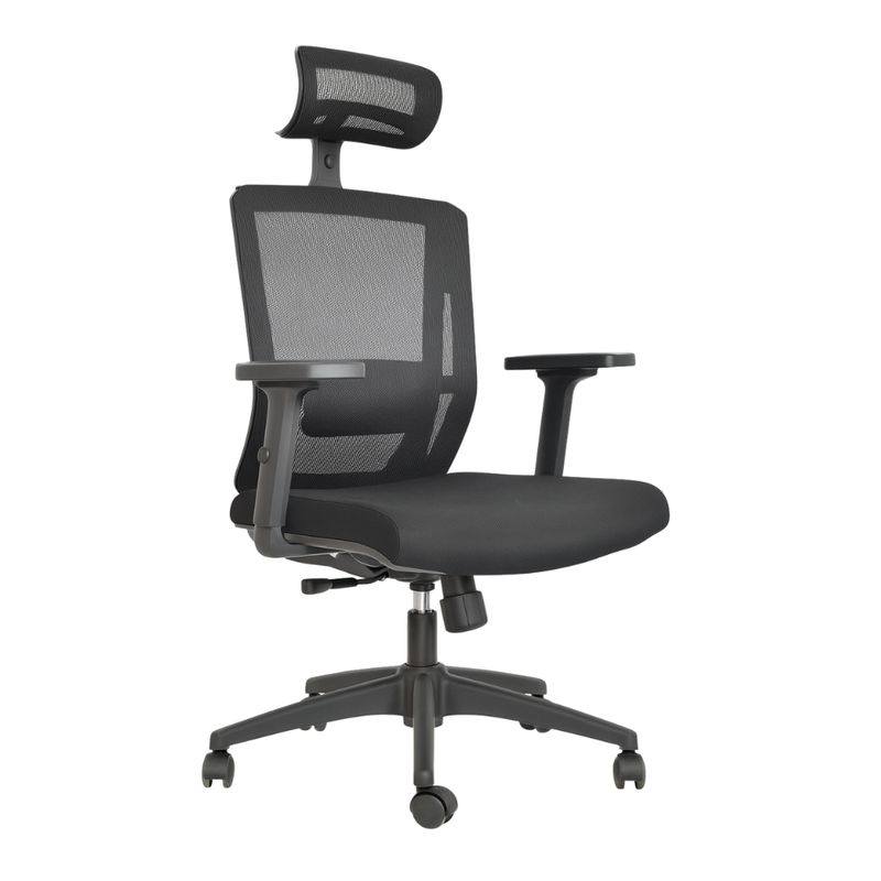 GENERICO - SILLA DE OFICINA PRESIDENCIAL ERGONÓMICA - DELPHI-II NEGRO
