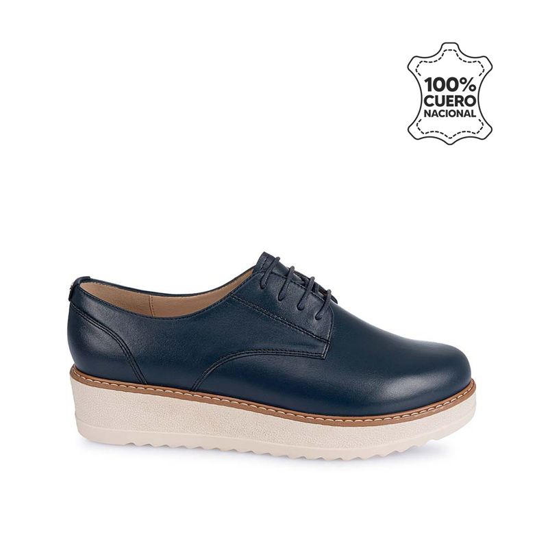 VIALE - Zapato Oxford Casual TATI-2530 AzulEg Viale Cuero