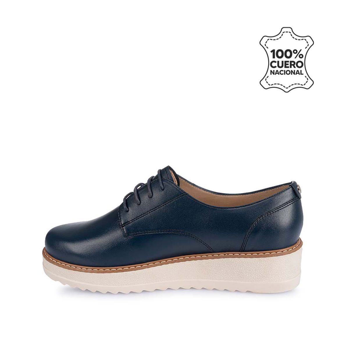 VIALE - Zapato Oxford Casual TATI-2530 AzulEg Viale Cuero