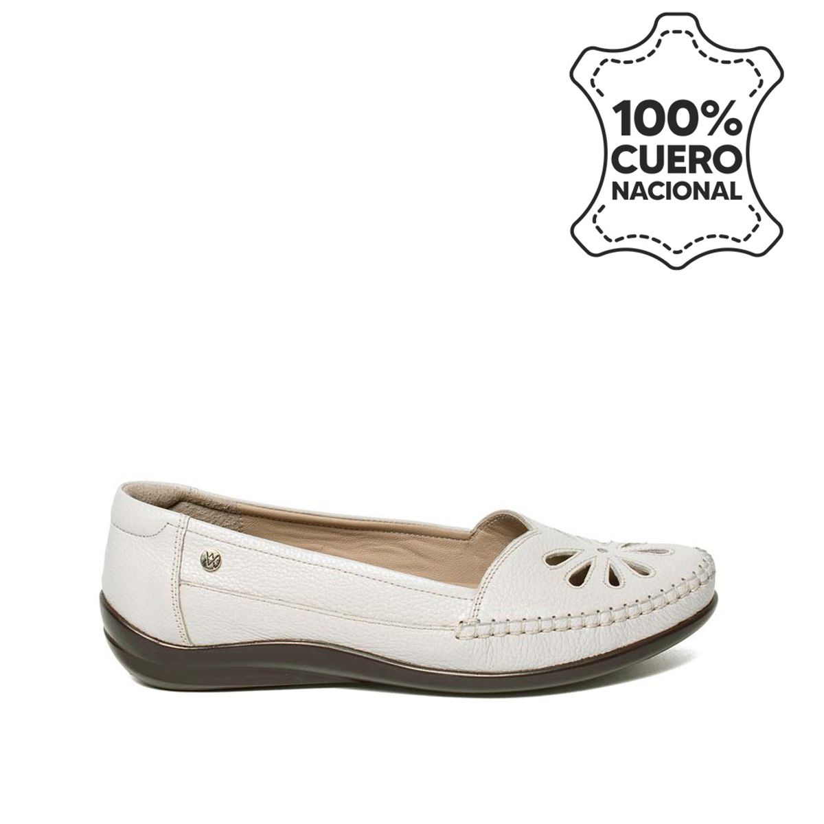 VIALE - Zapato Mocasín Casual AVE-2501 BlancoOff Viale Cuero