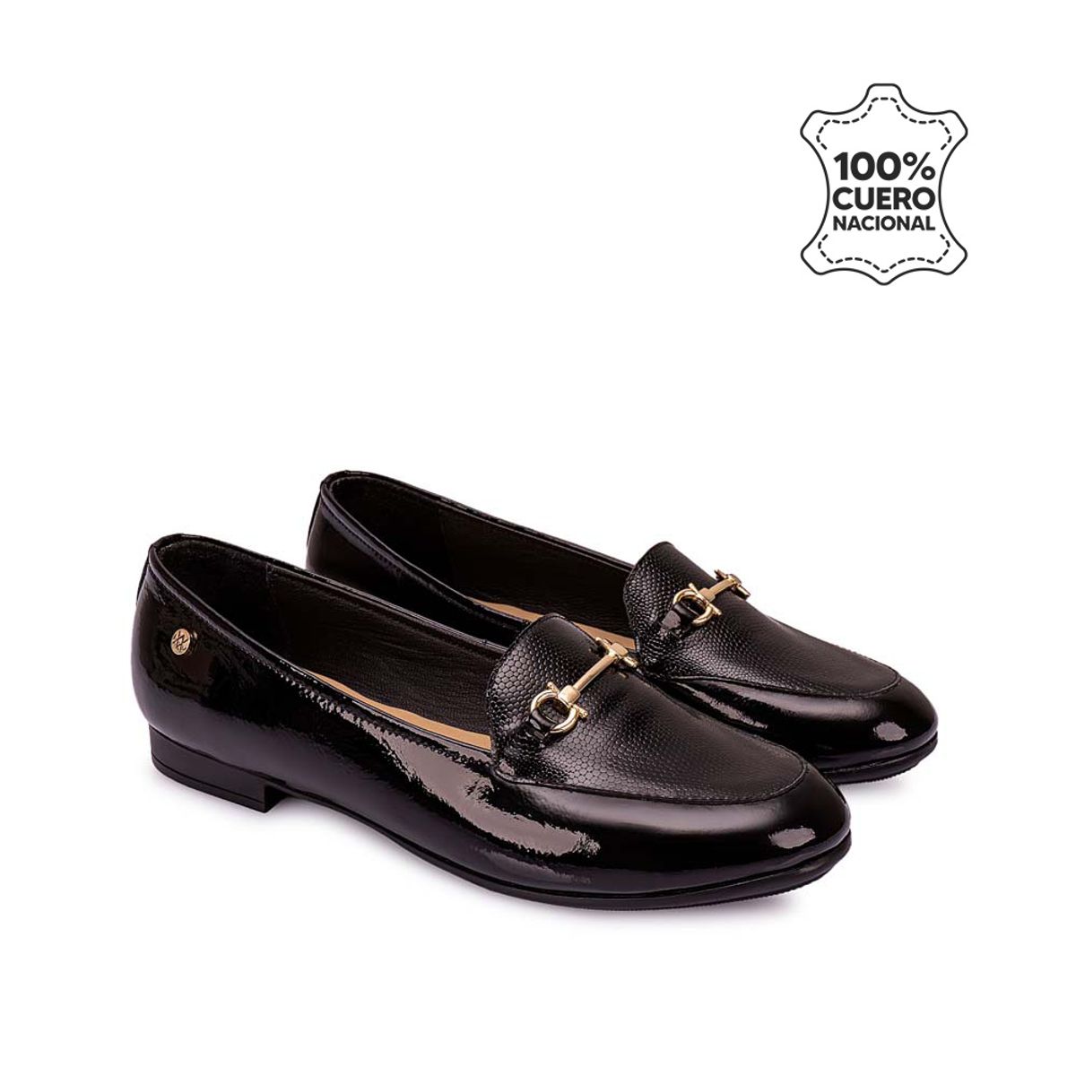 VIALE - Zapato Mocasín Casual AVE-2502 Negro Viale Cuero