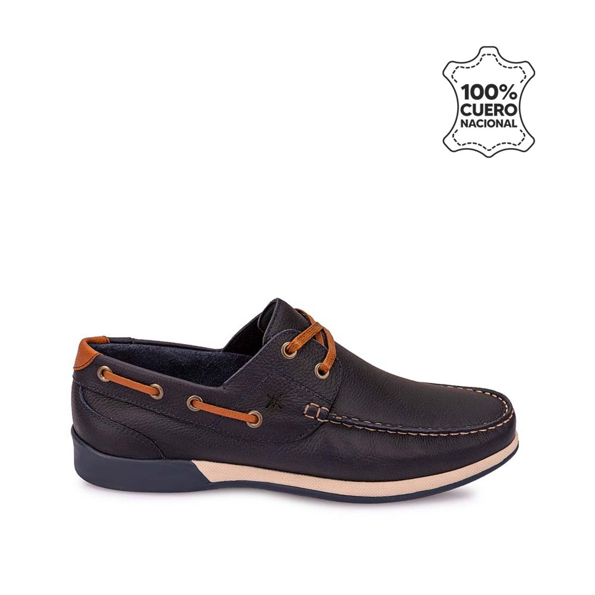 VIALE - Zapato Top Sider Casual MATEO-2511 Azul Viale Homme Cuero