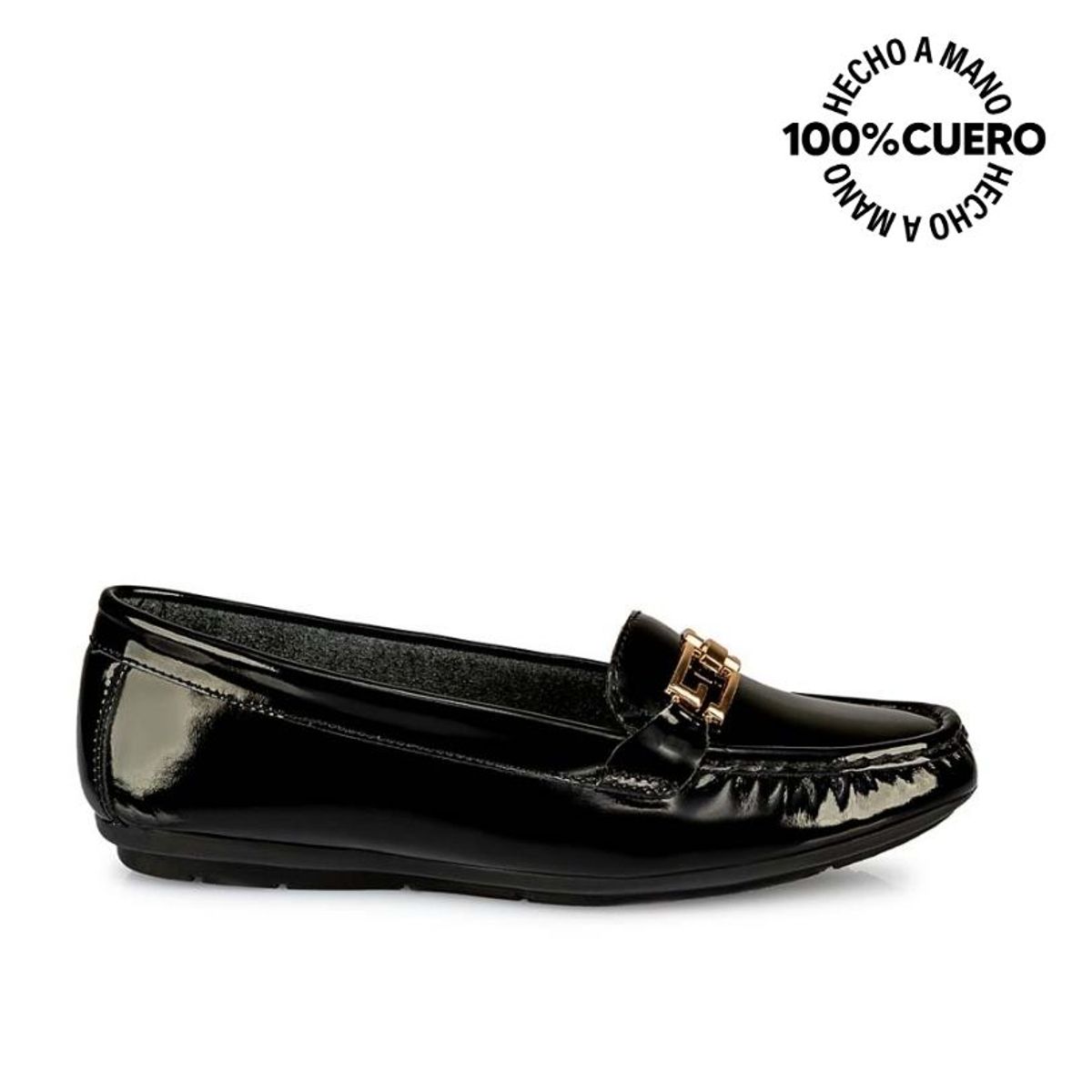 VIALE - Zapato Mocasín Casual CORE-2501 Negro Viale Cuero
