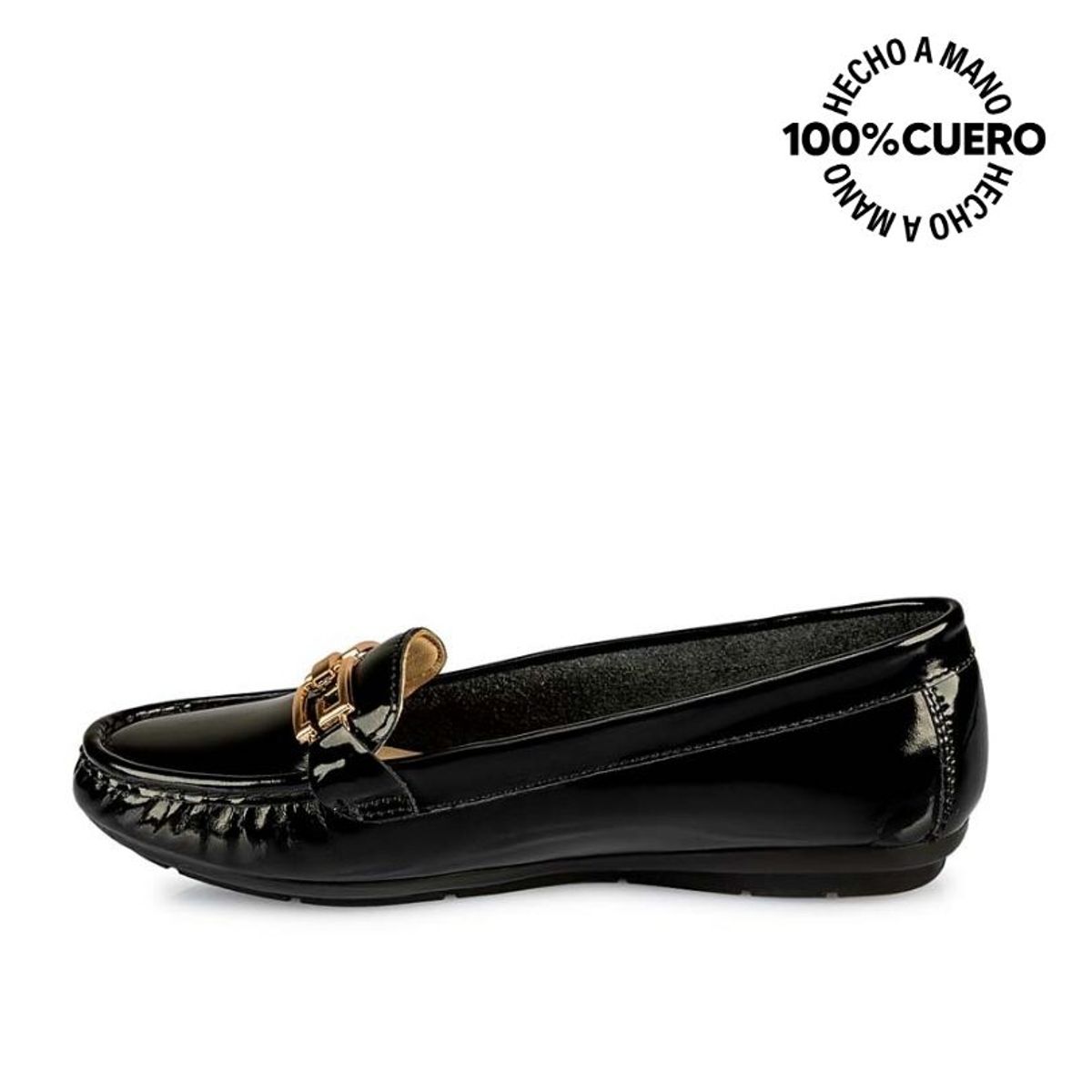 VIALE - Zapato Mocasín Casual CORE-2501 Negro Viale Cuero