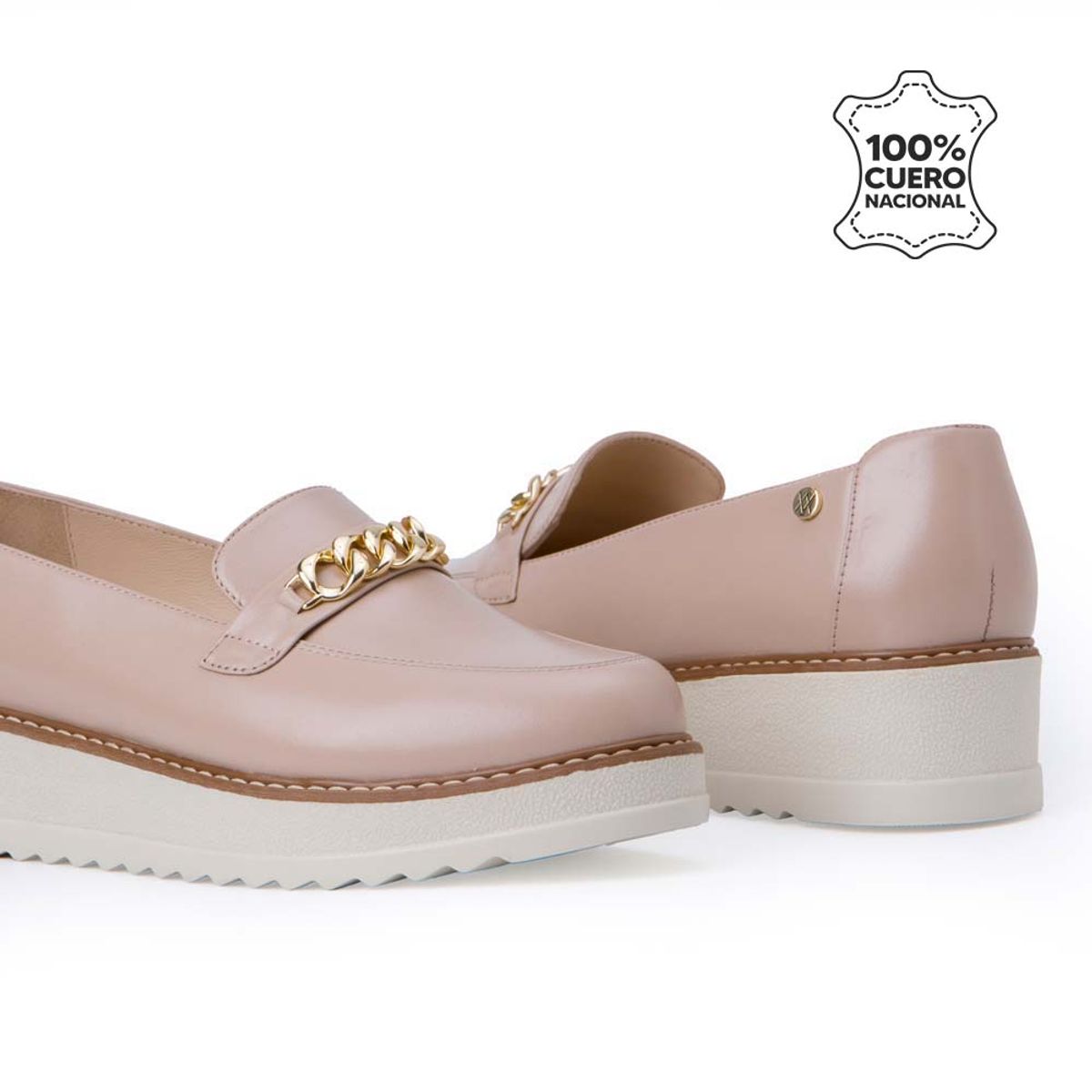 VIALE - Zapato Mocasín Casual TATI-2529 Palo Rosa Viale Cuero