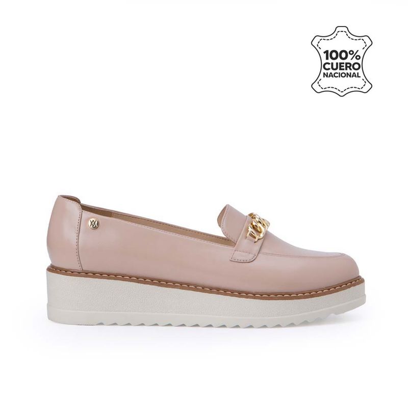 VIALE - Zapato Mocasín Casual TATI-2529 Palo Rosa Viale Cuero