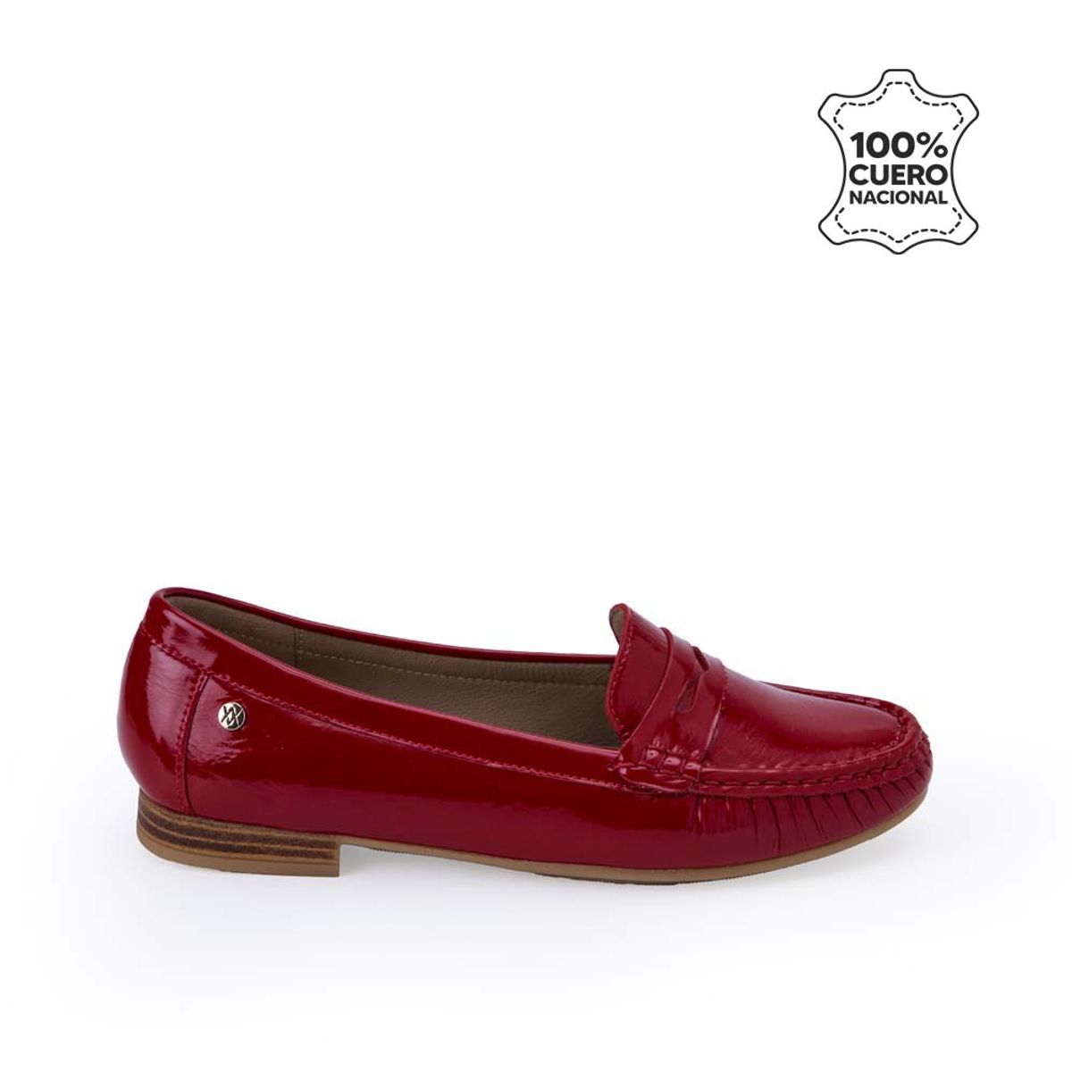 VIALE - Zapato Mocasín Casual AVE-2511 Rojo Viale Cuero