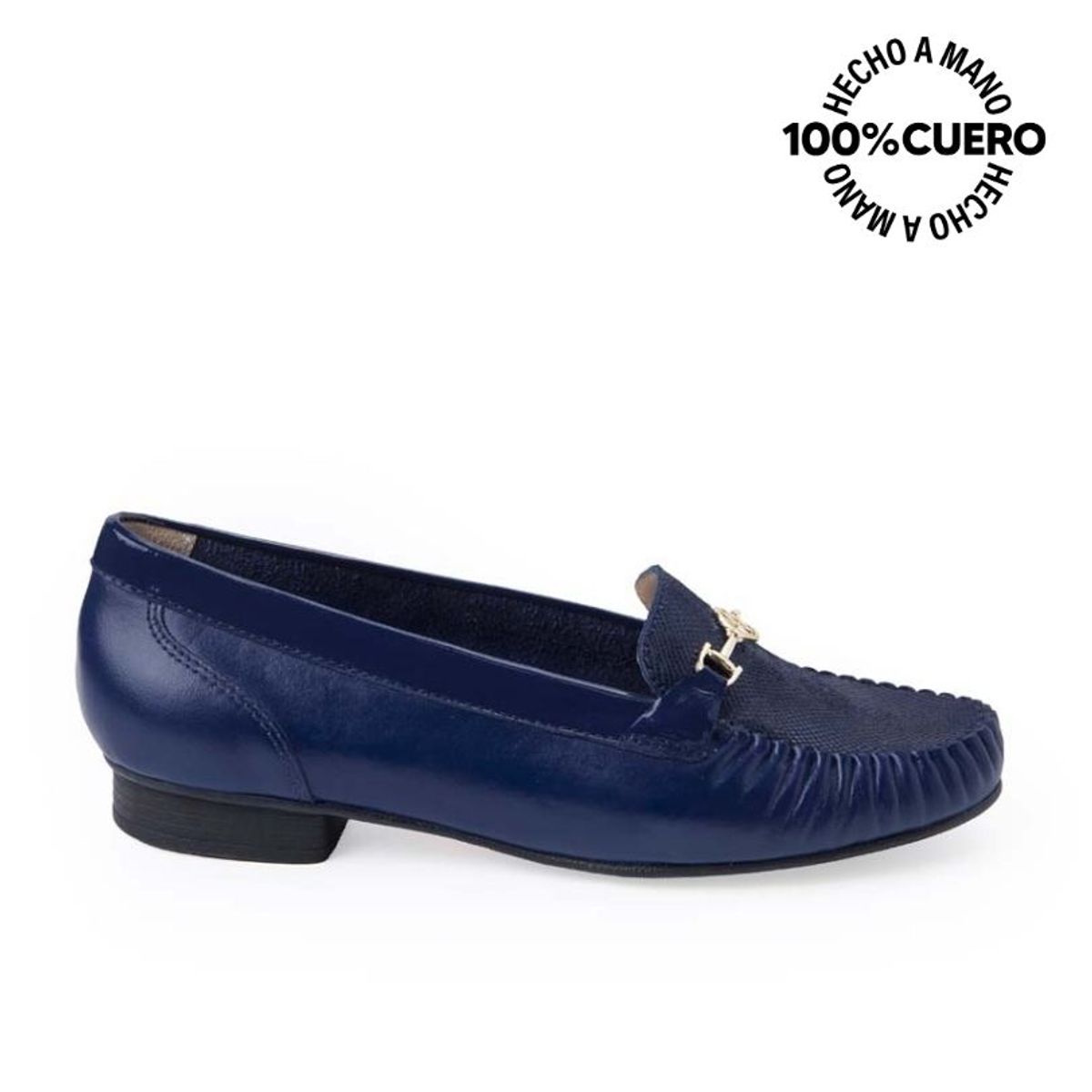 VIALE - Zapato Mocasín Casual DENI-2510 Azul Viale Cuero