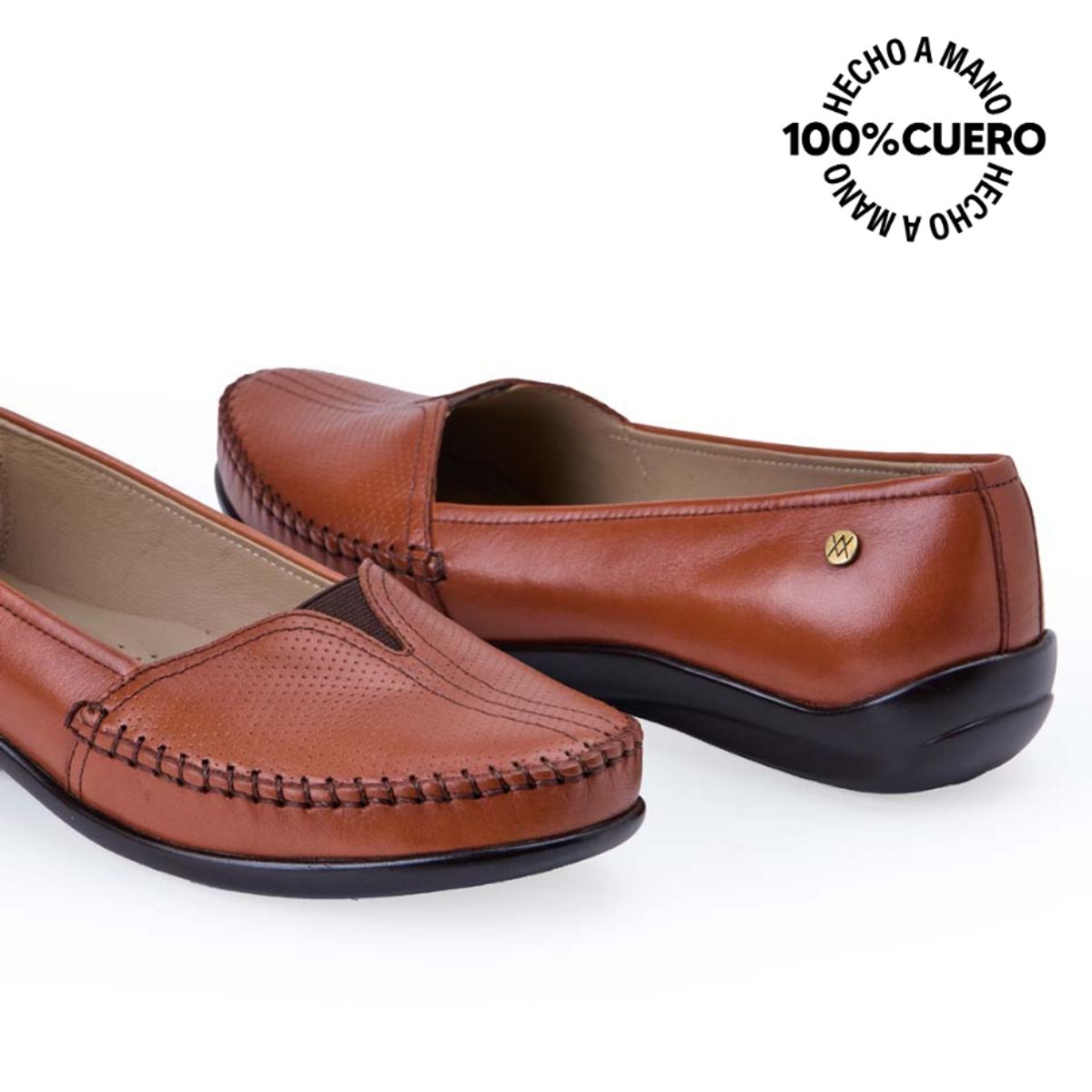 VIALE - Zapato Mocasín Casual AVE-2512 Cobre Viale Cuero