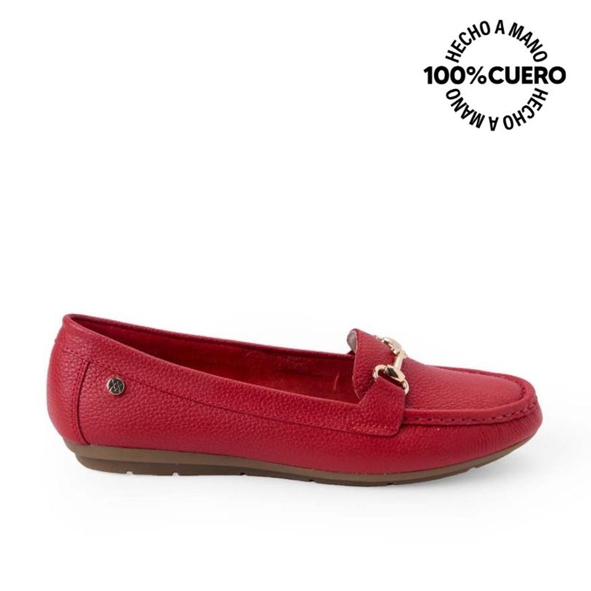 VIALE - Zapato Mocasín Casual CORE-2511 Rojo Viale Cuero