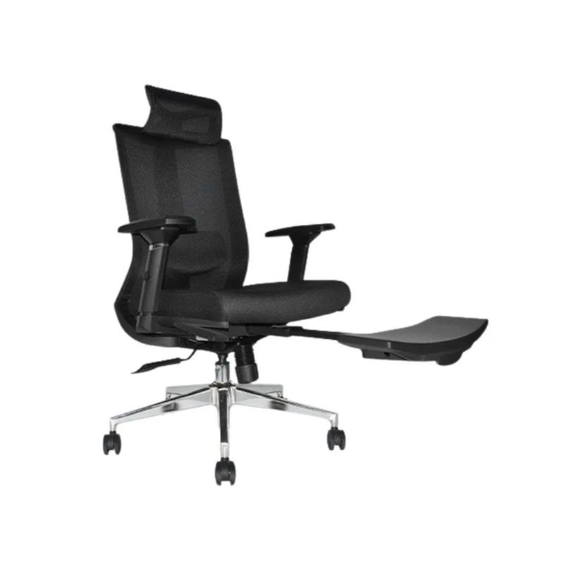 OFIDEAS - Silla De Oficina Reclinable Kum Con Reposapiés Color Negro Ofideas