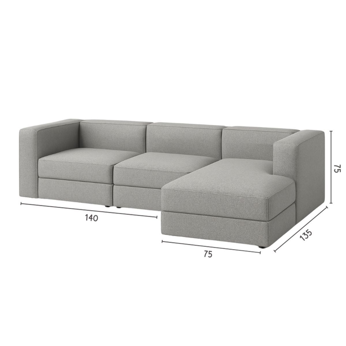 GENERICO - Seccional Addy 3 Cuerpos - Gris