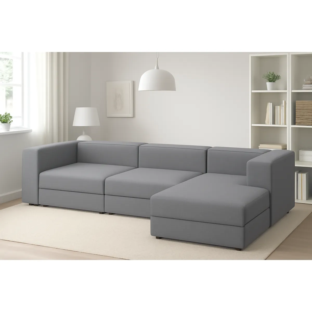 GENERICO - Sofá Seccional Adriel - Gris Oscuro