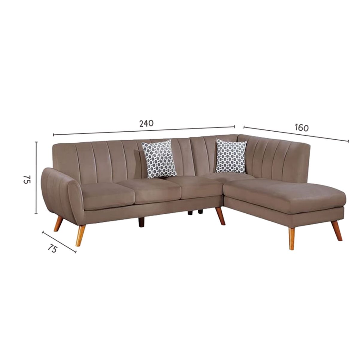 GENERICO - Seccional Chaim - Beige Oscuro