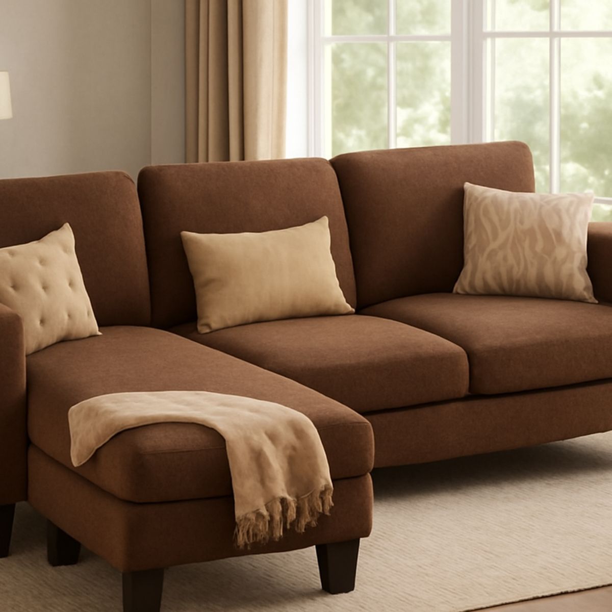 GENERICO - Sofá Seccional Mateu - Marrón