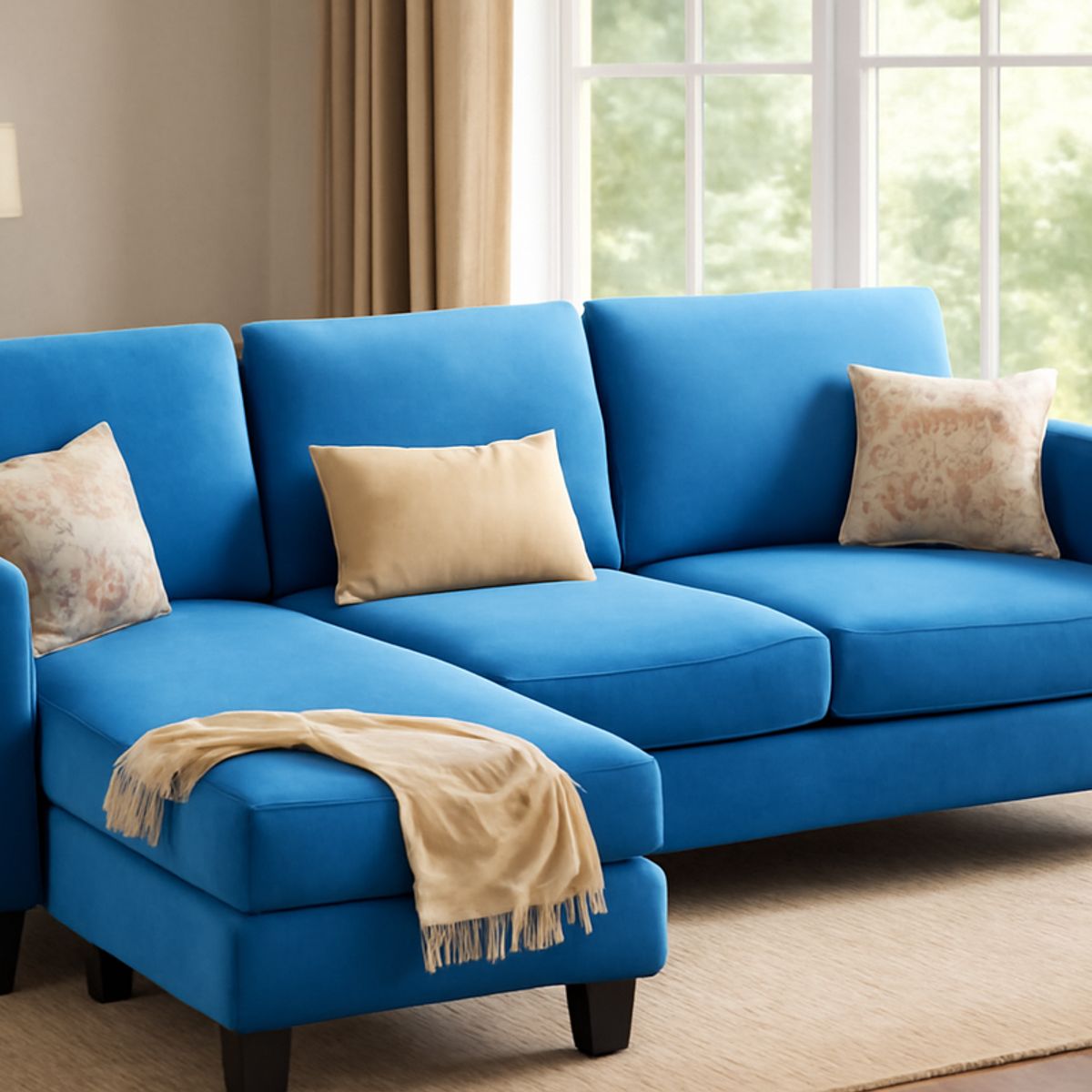 GENERICO - Sofá Seccional Mateu - Celeste