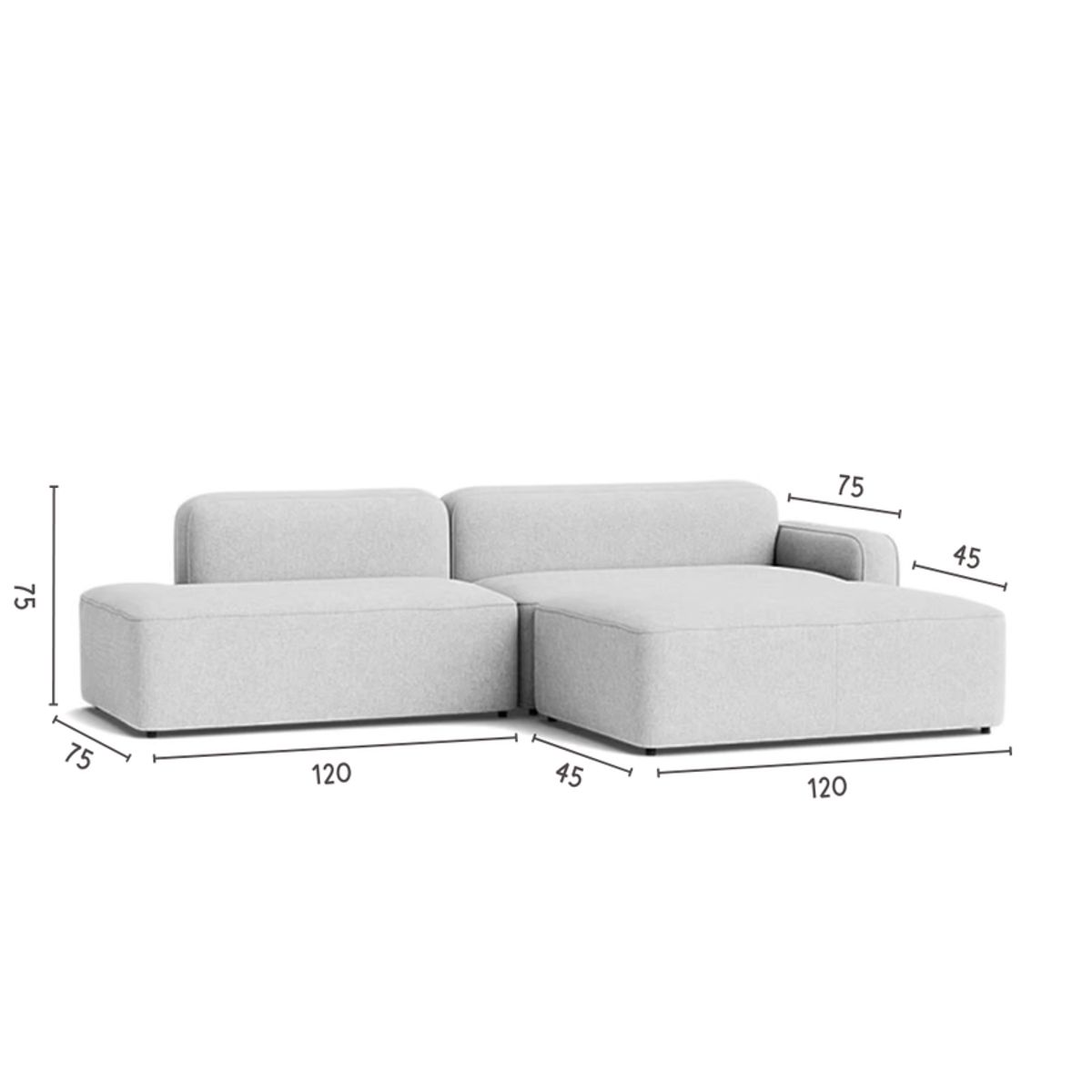 GENERICO - Seccional Izquierdo Little Vitoriano - Gris Claro