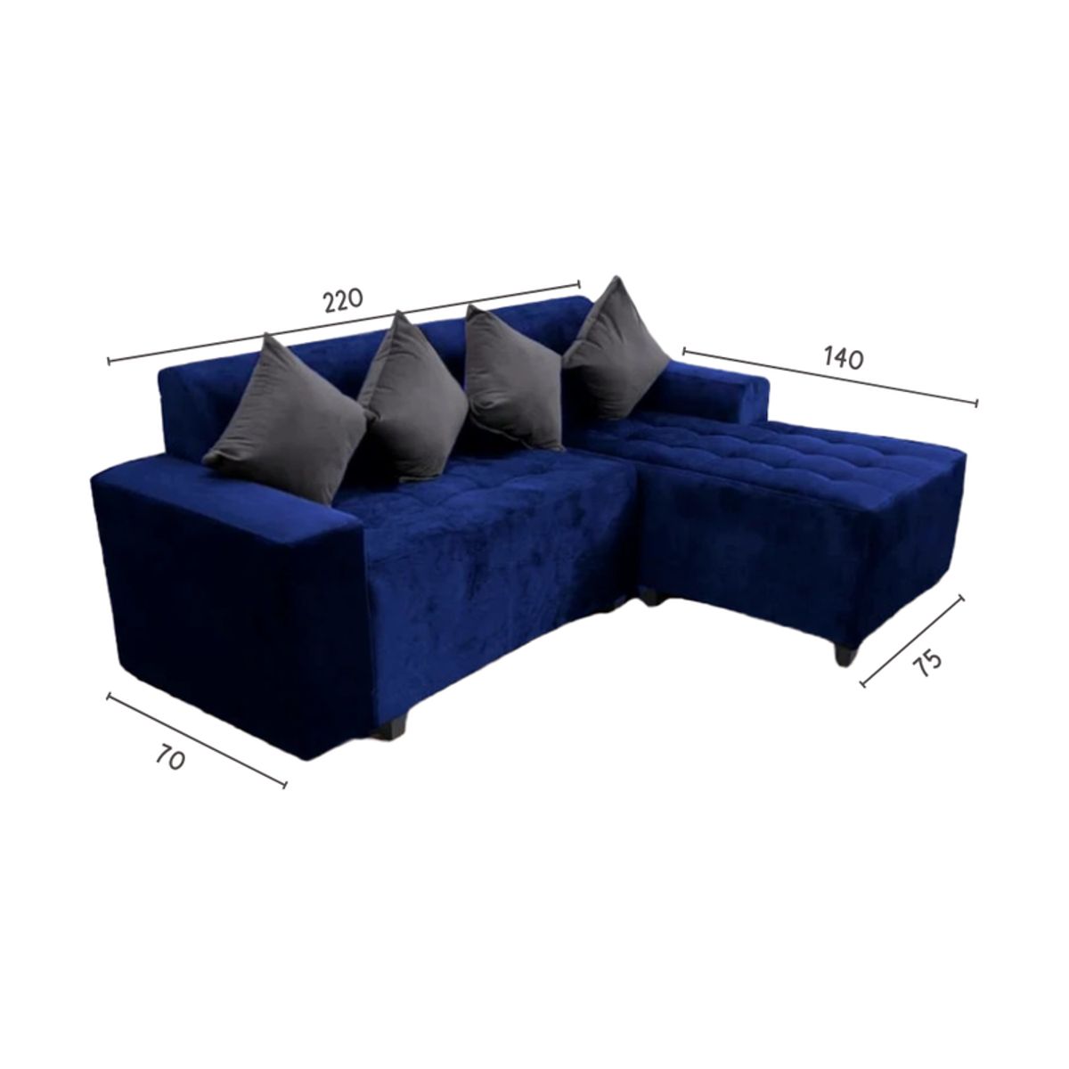 GENERICO - Sofá Seccional Chaisse - Azul