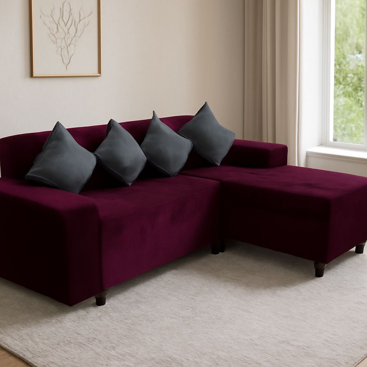 GENERICO - Sofá Seccional Chaisse - Vino