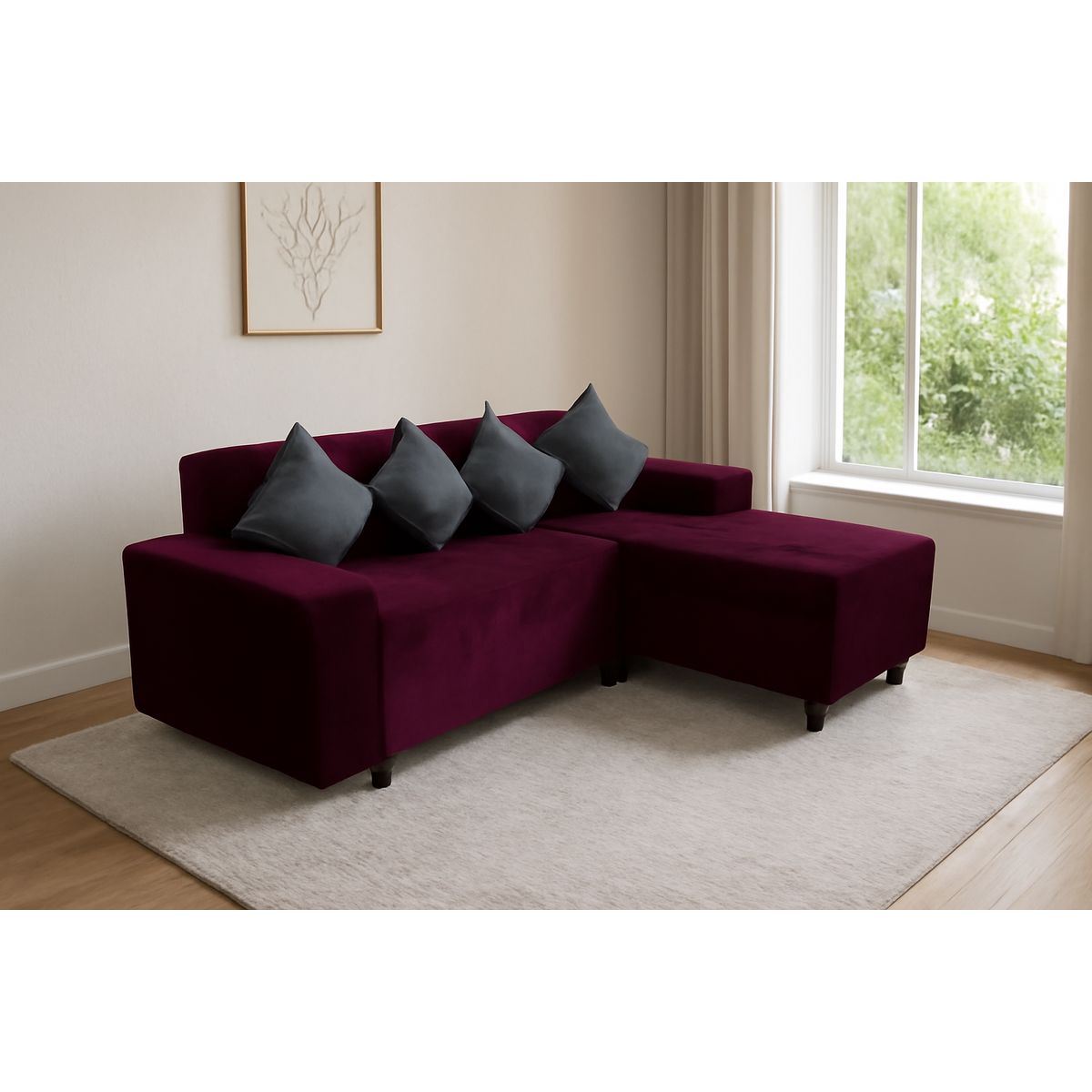 GENERICO - Sofá Seccional Chaisse - Vino