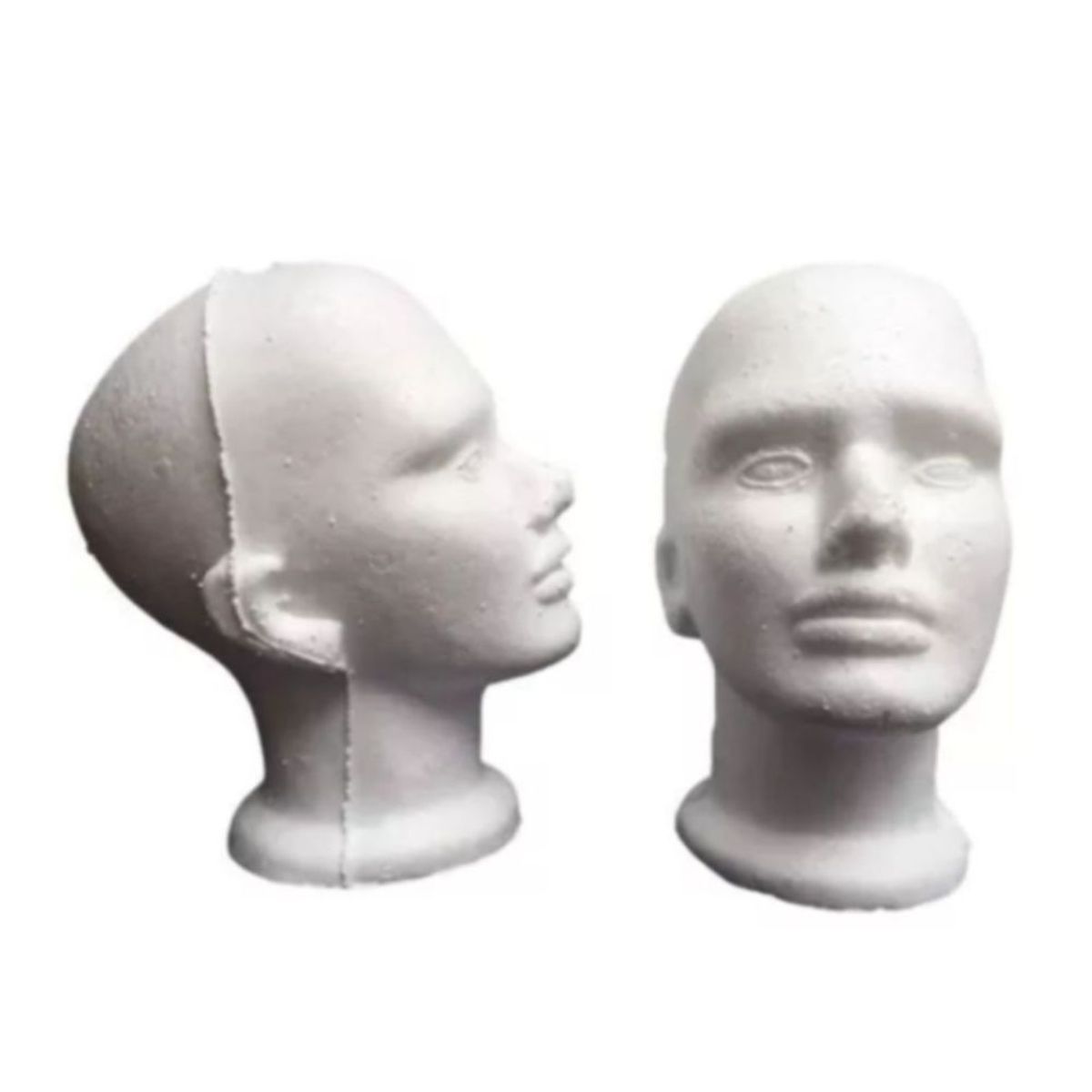 GENERICO - Cabeza maniquí de tecnopor para exhibición Multiuso